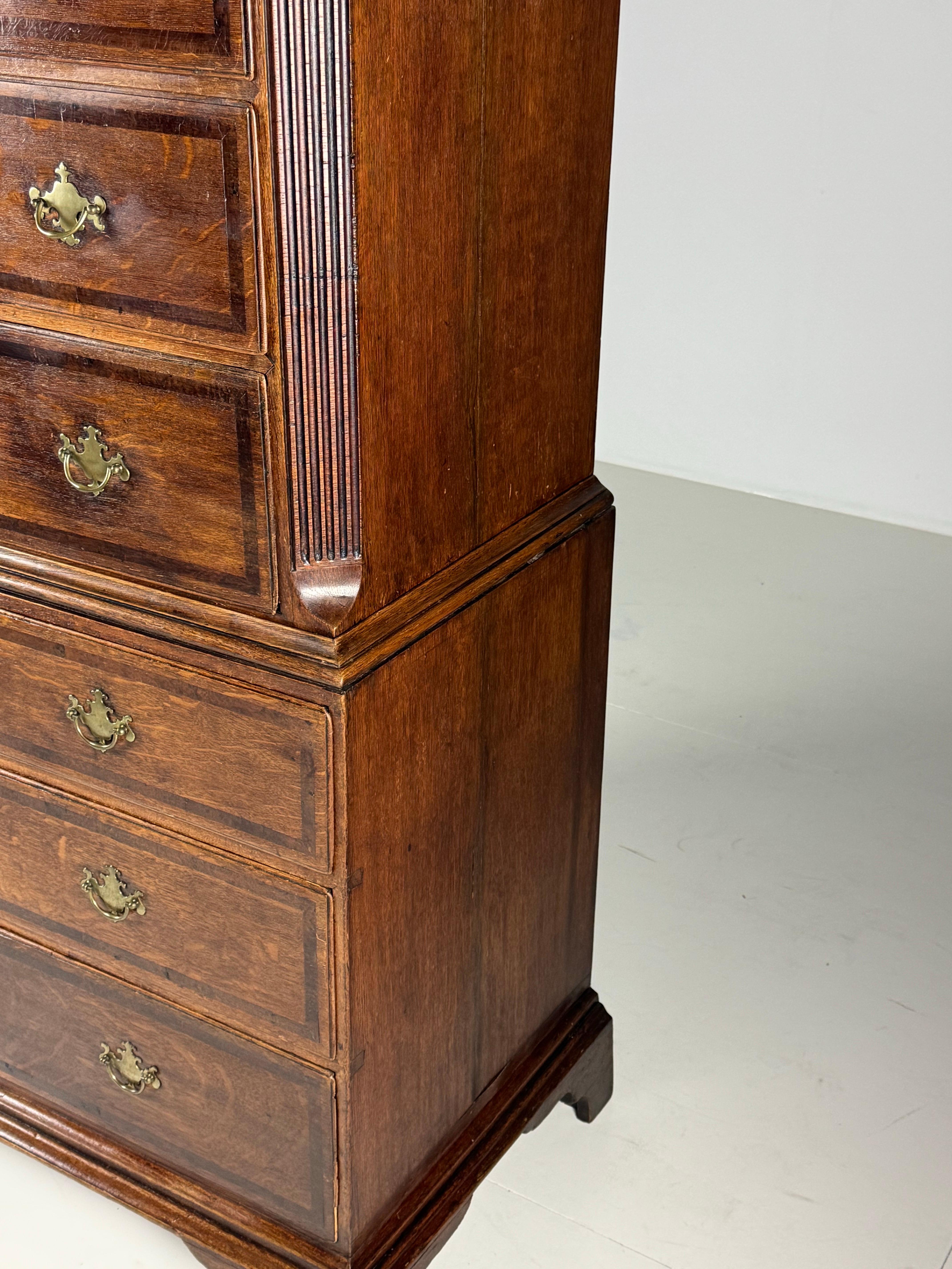 Tallboy inglese in legno di Oak del XIX secolo in vendita 3
