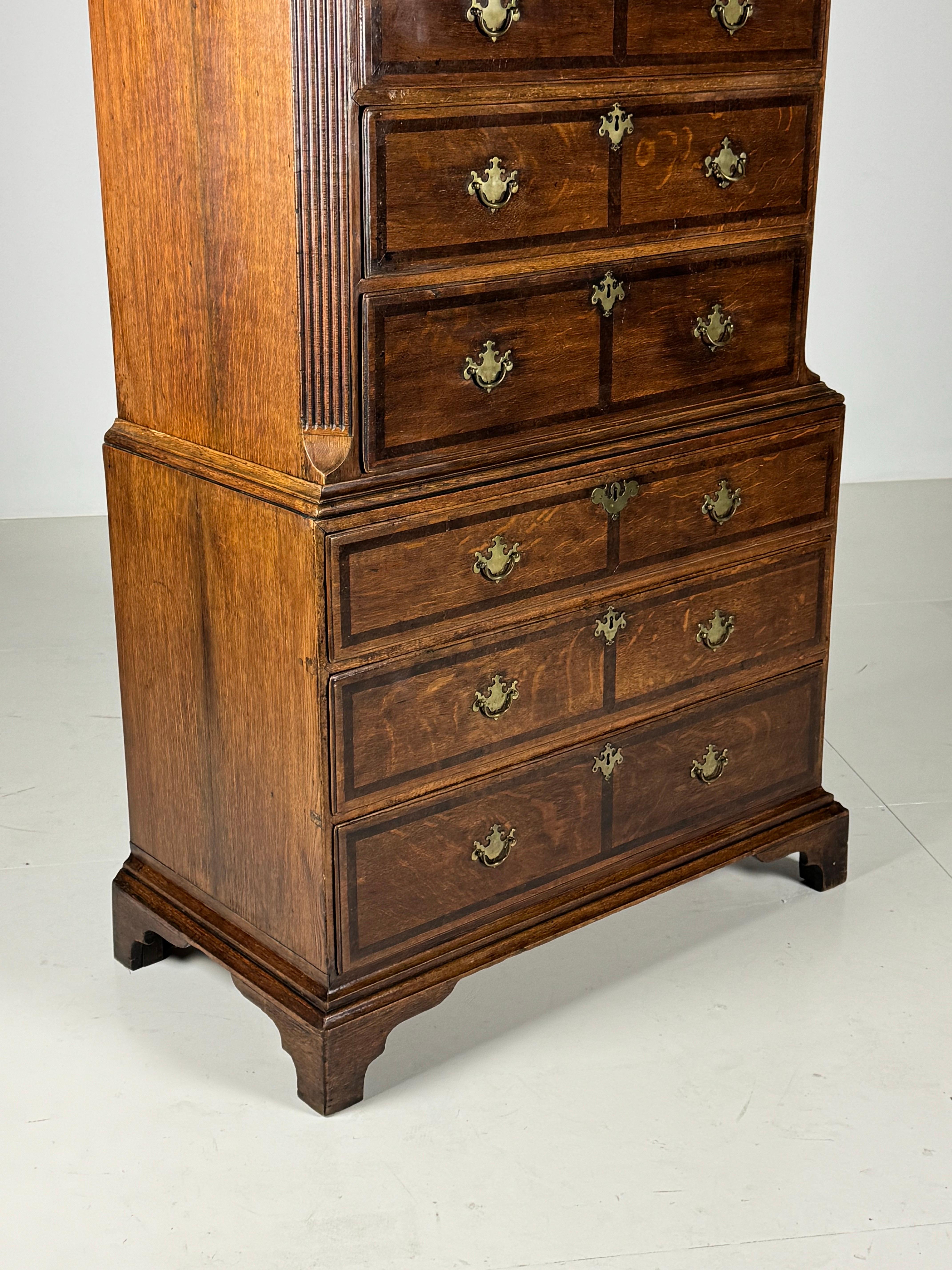 Tallboy inglese in legno di Oak del XIX secolo in vendita 5