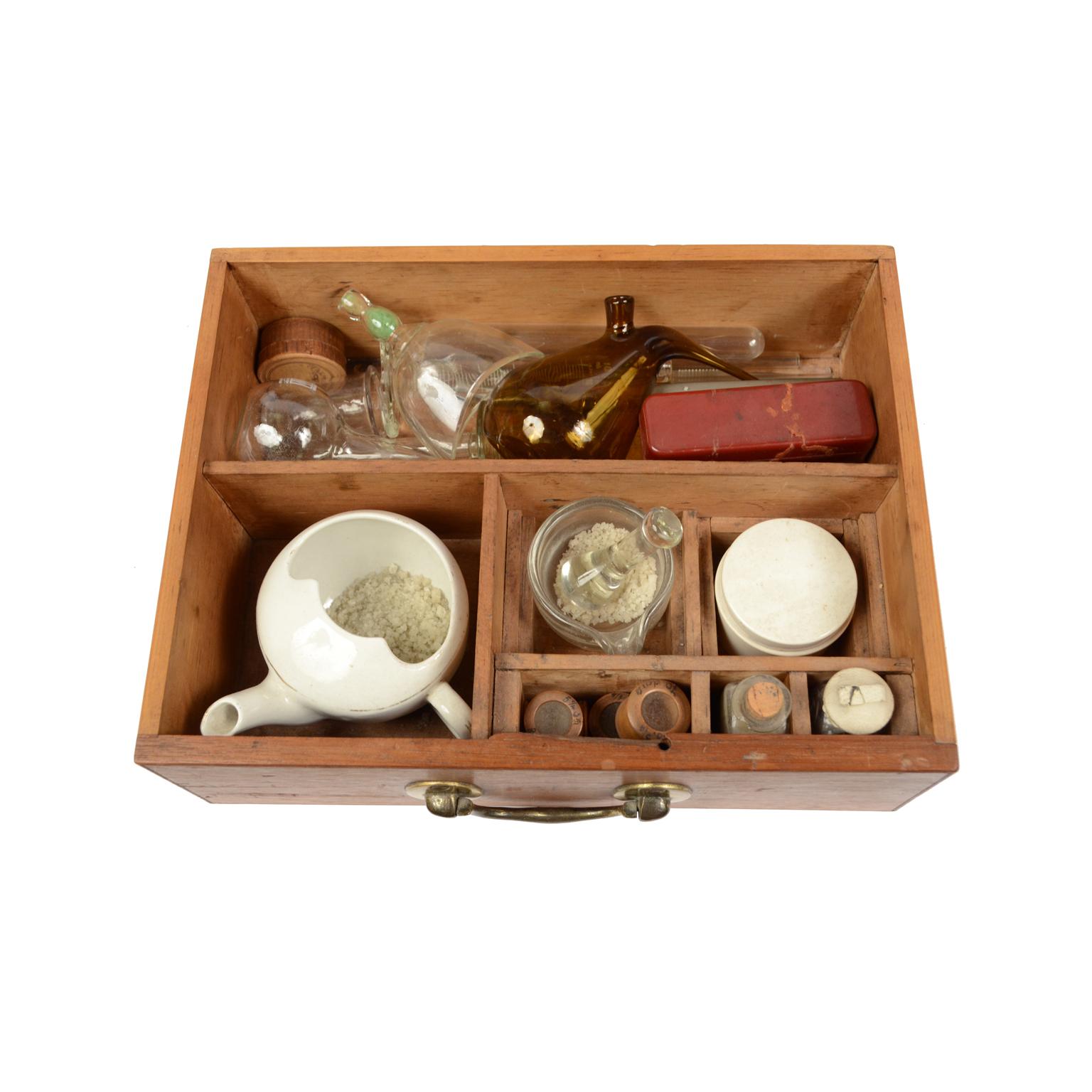wooden apothecary box