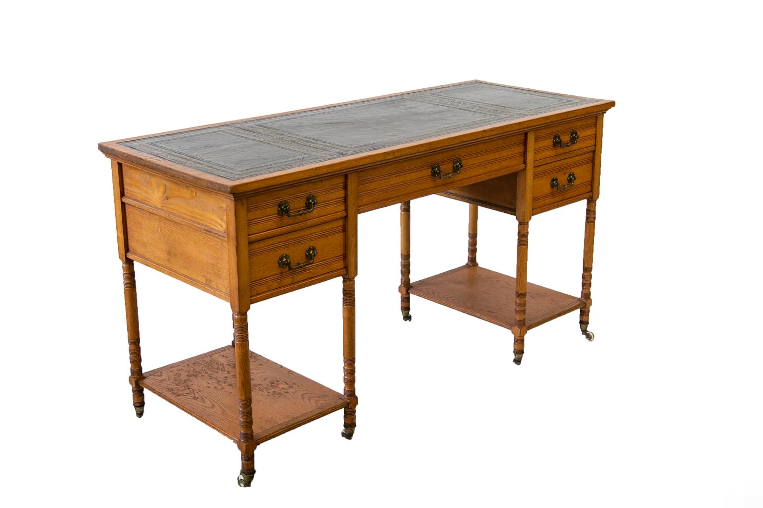 English Oak Writing Desk For Sale 2