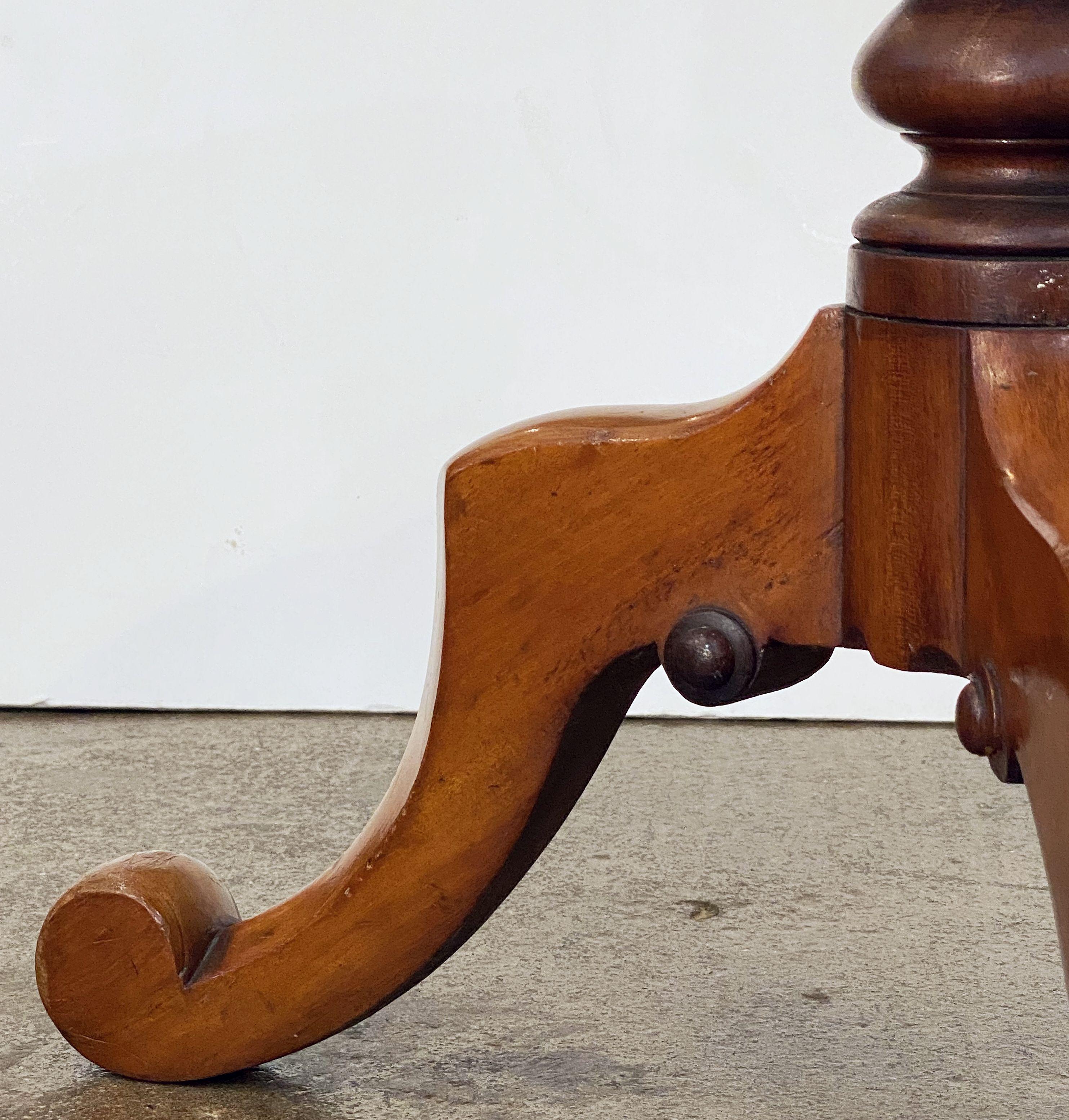 English Occasional or Wine Table of Mahogany on Barley-Twist Tripod Base For Sale 8
