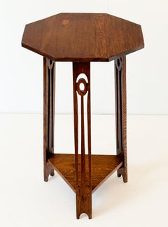 English Occasional Table of Oak from the Arts and Crafts Period