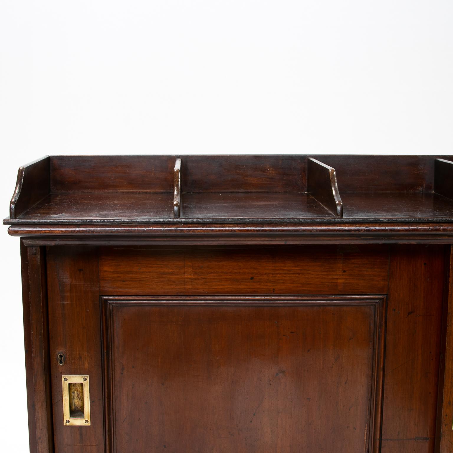 Mahogany English Office Cabinet or Shops Cabinet, circa 1910 For Sale
