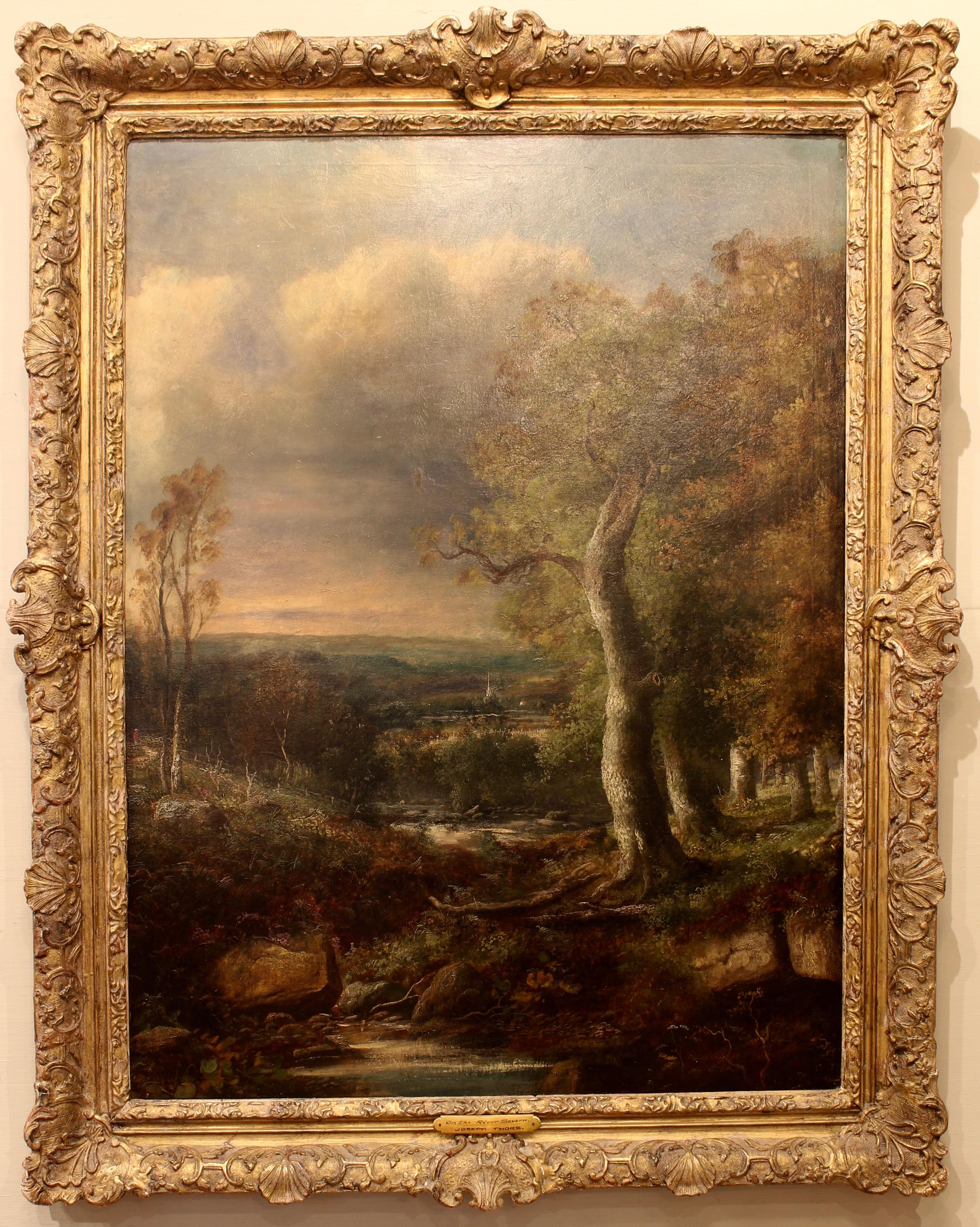 English Oil on Canvas Landscape Painting In Good Condition In Kilmarnock, VA