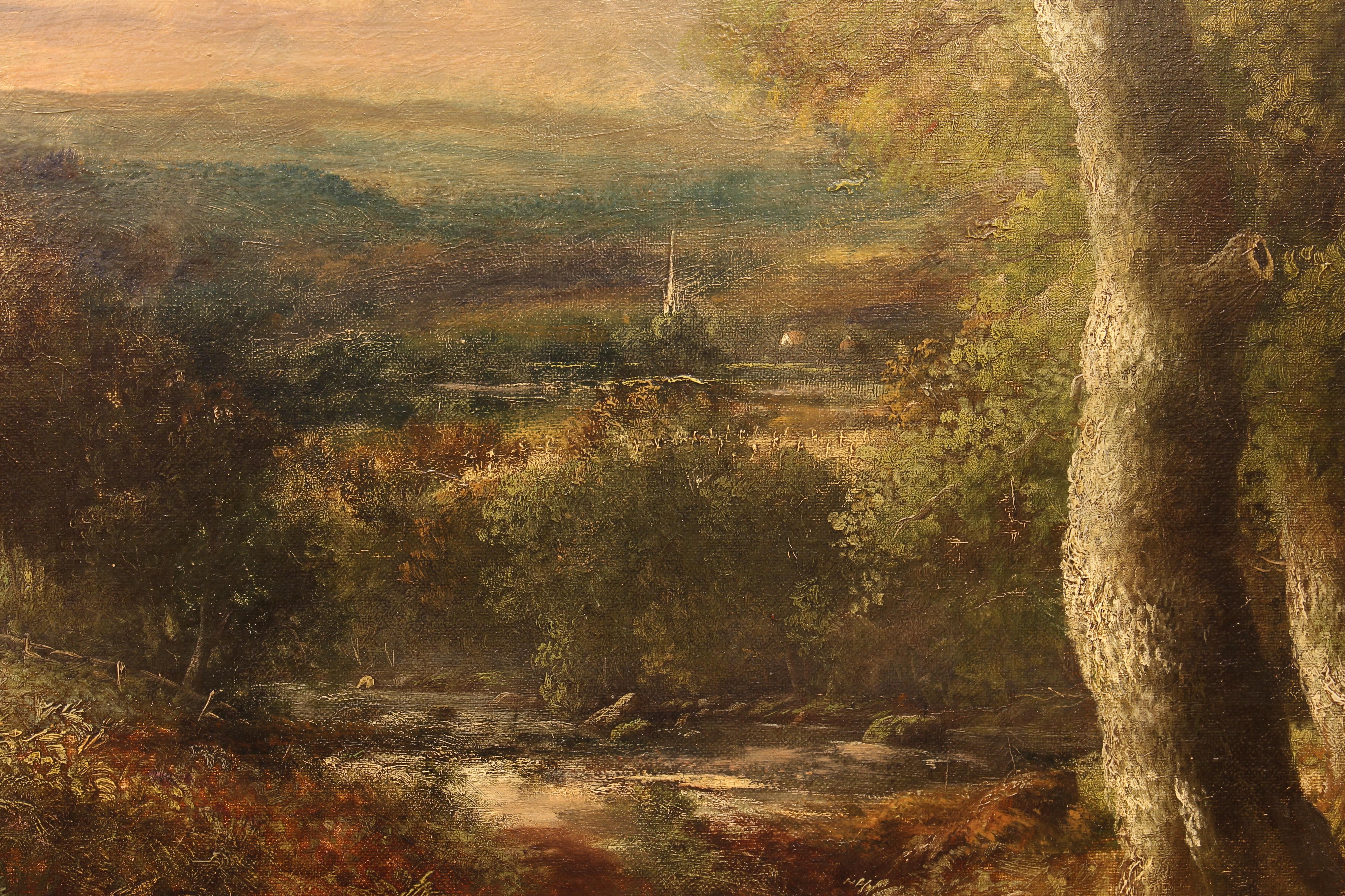 English Oil on Canvas Landscape Painting 3