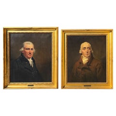 English Oil on Canvas Portraits by M. Moussa Ayoub c.1930