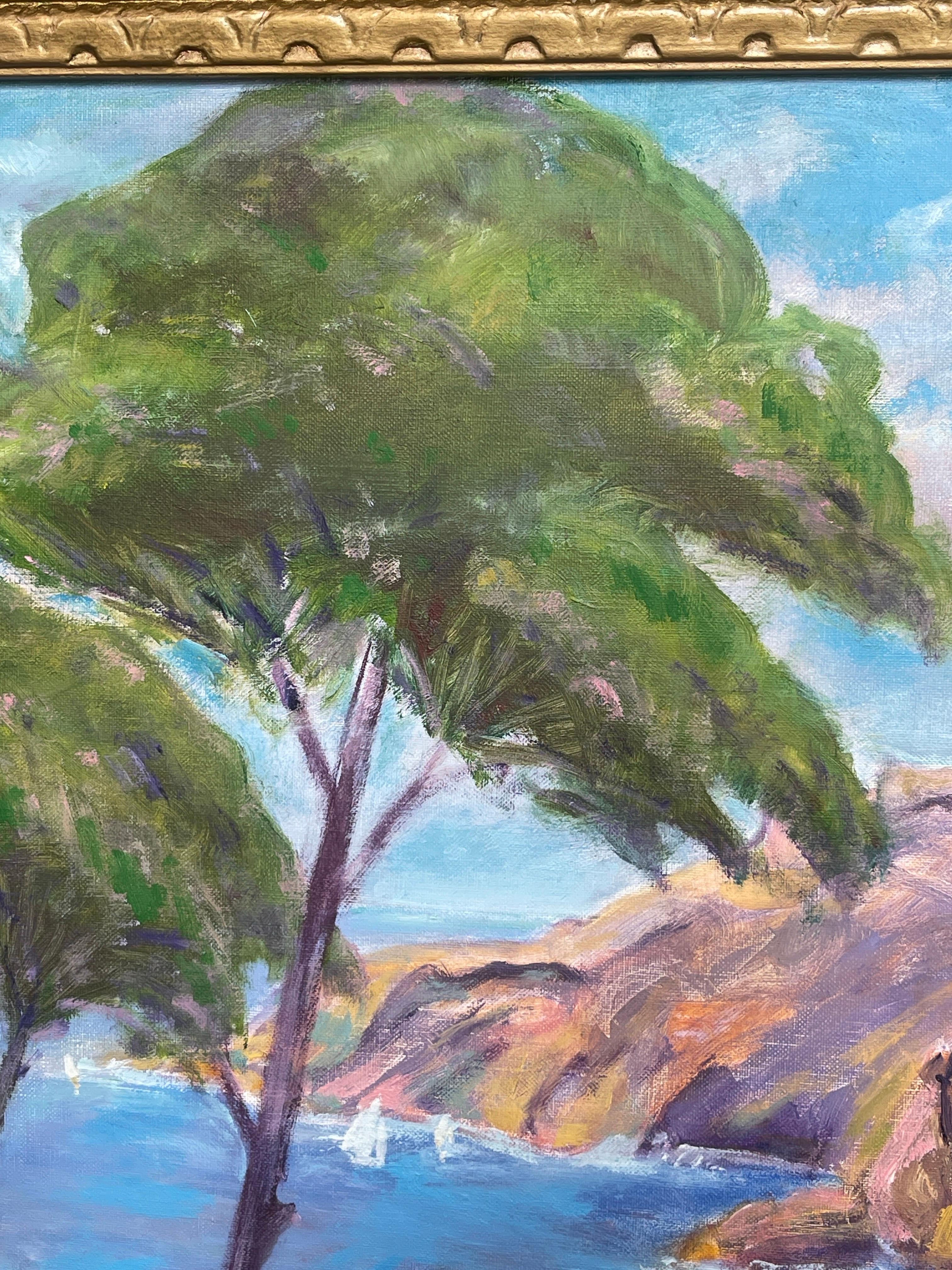 Englisch Öl auf leinwand Riviera Küste von Alexander Beattie (1919-1999) (Mitte des 20. Jahrhunderts) im Angebot