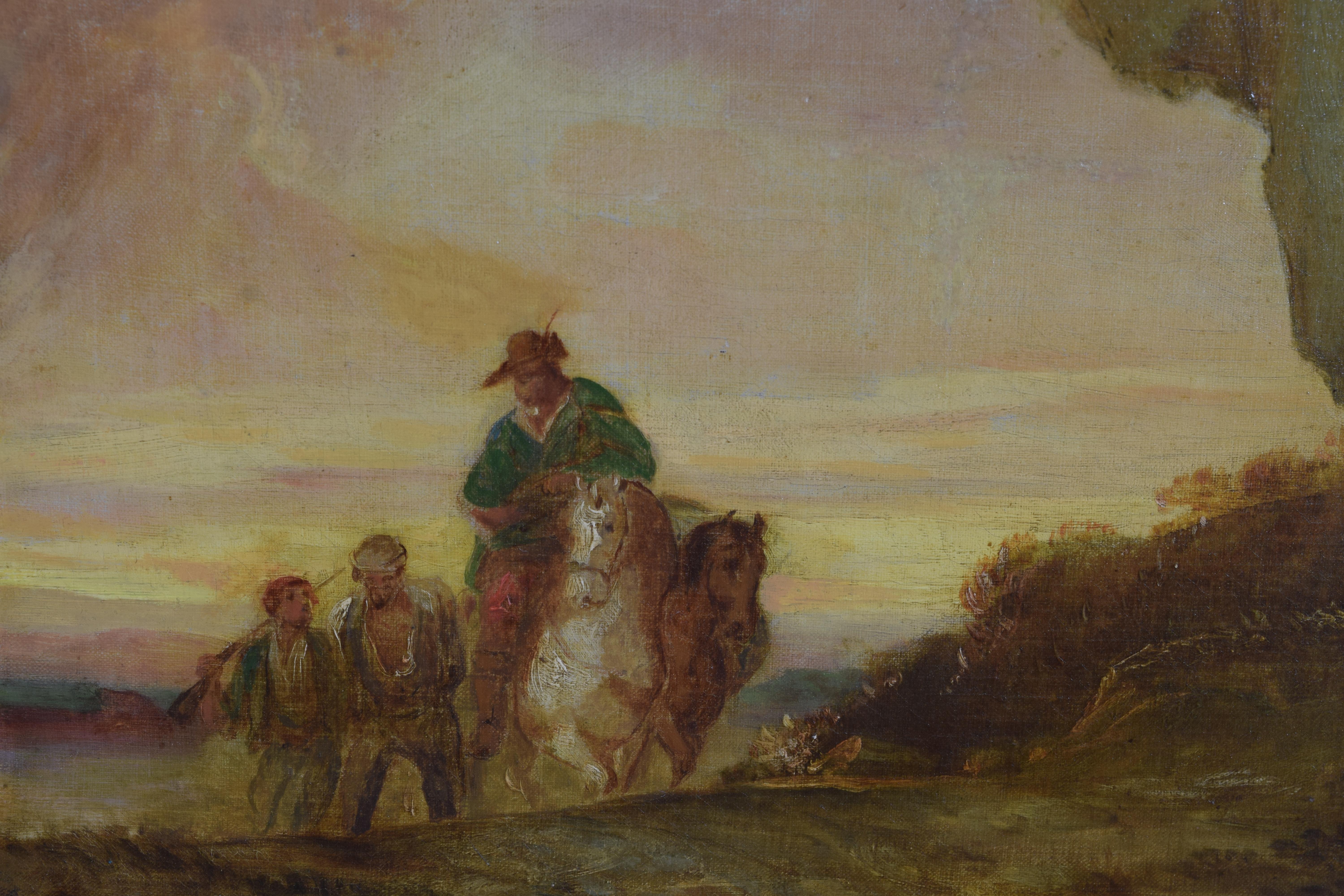 Englisch, Öl auf Leinwand, Die Gefangenschaft, T. Stothart zugeschrieben (1755-1834) im Angebot 5