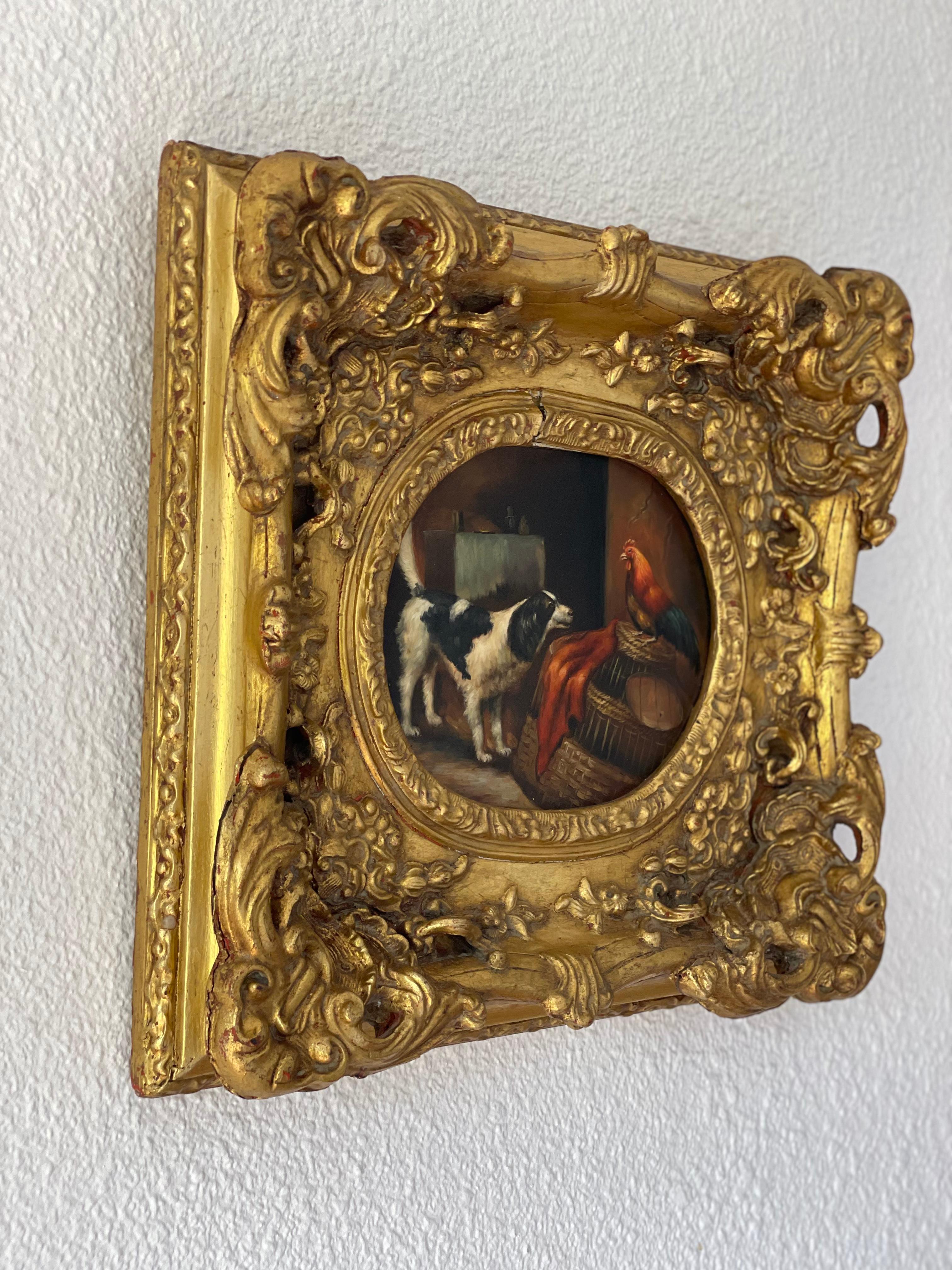 British English Oil on Wood Small Painting, circa 1850