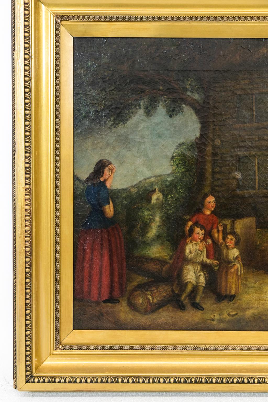English Oil Painting Genre Scene For Sale 1