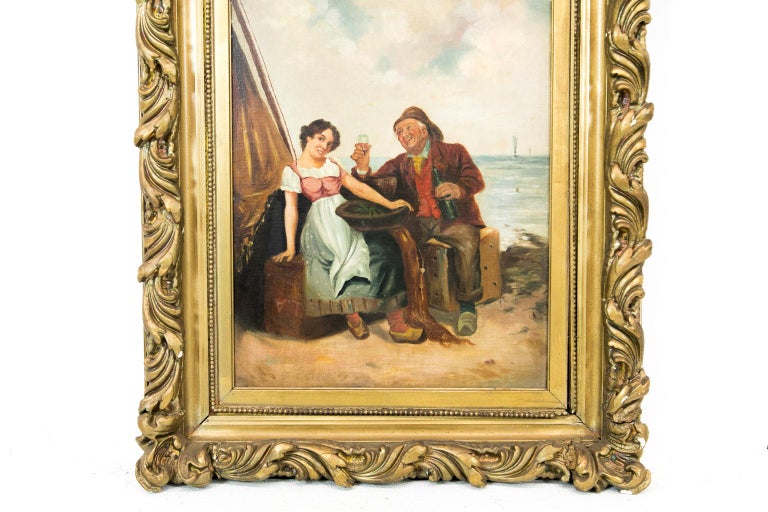 English Oil Painting on Artist Board In Good Condition For Sale In Wilson, NC