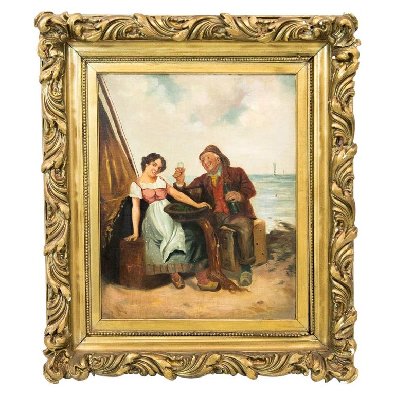English Oil Painting on Artist Board For Sale