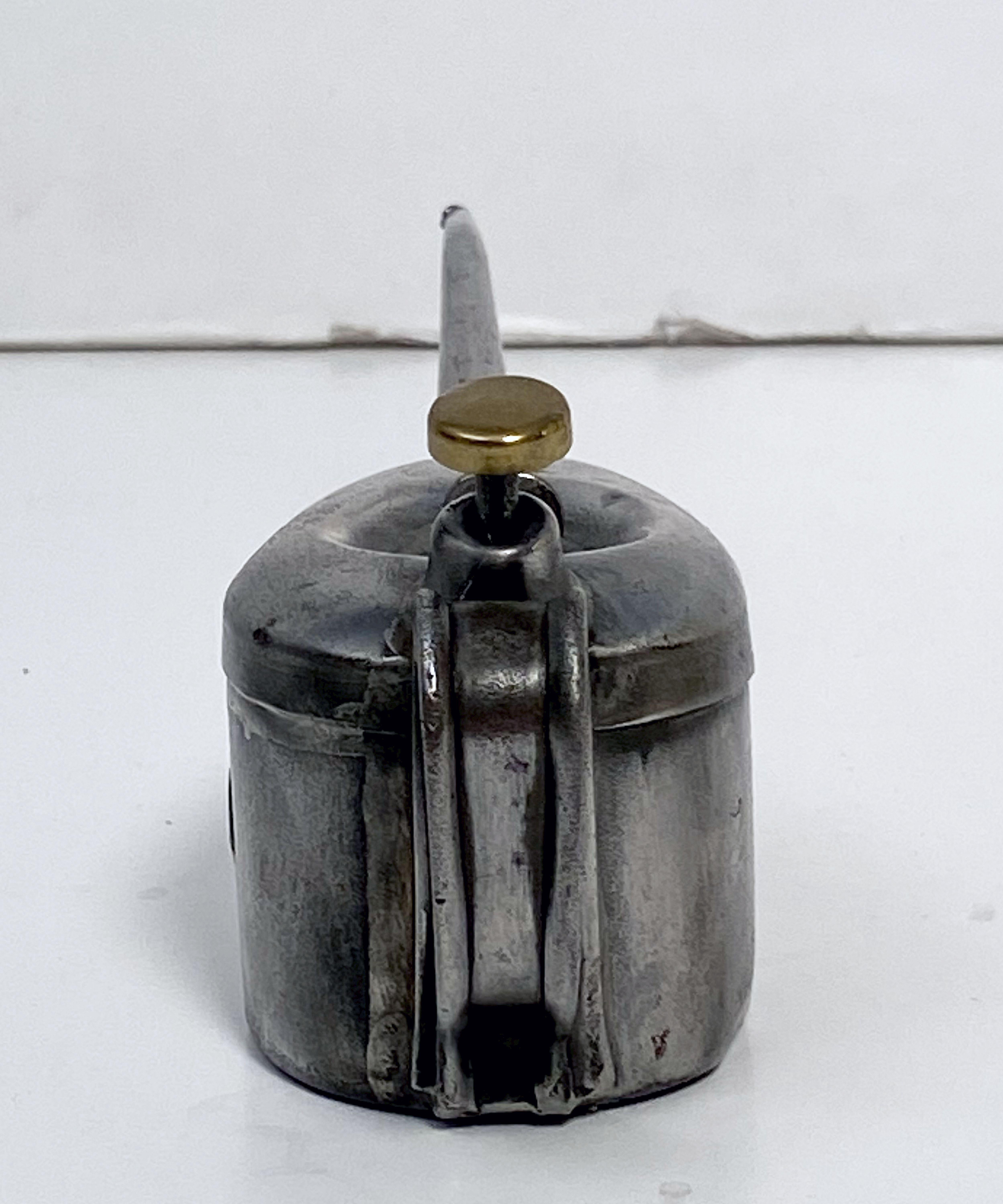 20th Century English Oilcan or Cannister of Steel and Brass by Braime For Sale