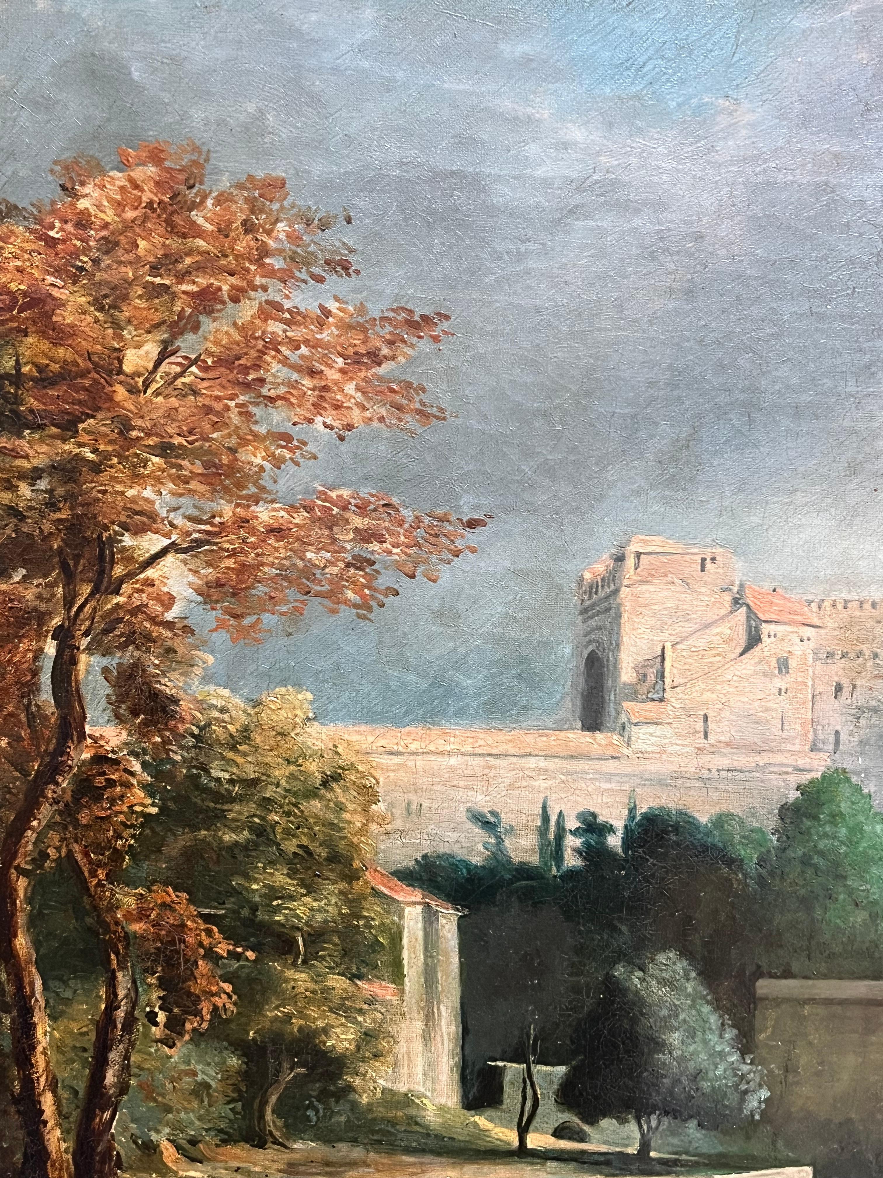 Klassische Landschaft
Öl auf Leinwand, gerahmt
Gerahmt: 29 x 37 Zoll
Leinwand : 19 x 27 Zoll
Provenienz: Privatsammlung, Großbritannien
Bedingung: der Rahmen ist außergewöhnlich zerbrechlich und anfällig mit Gips fast lose zu berühren, so raten wir