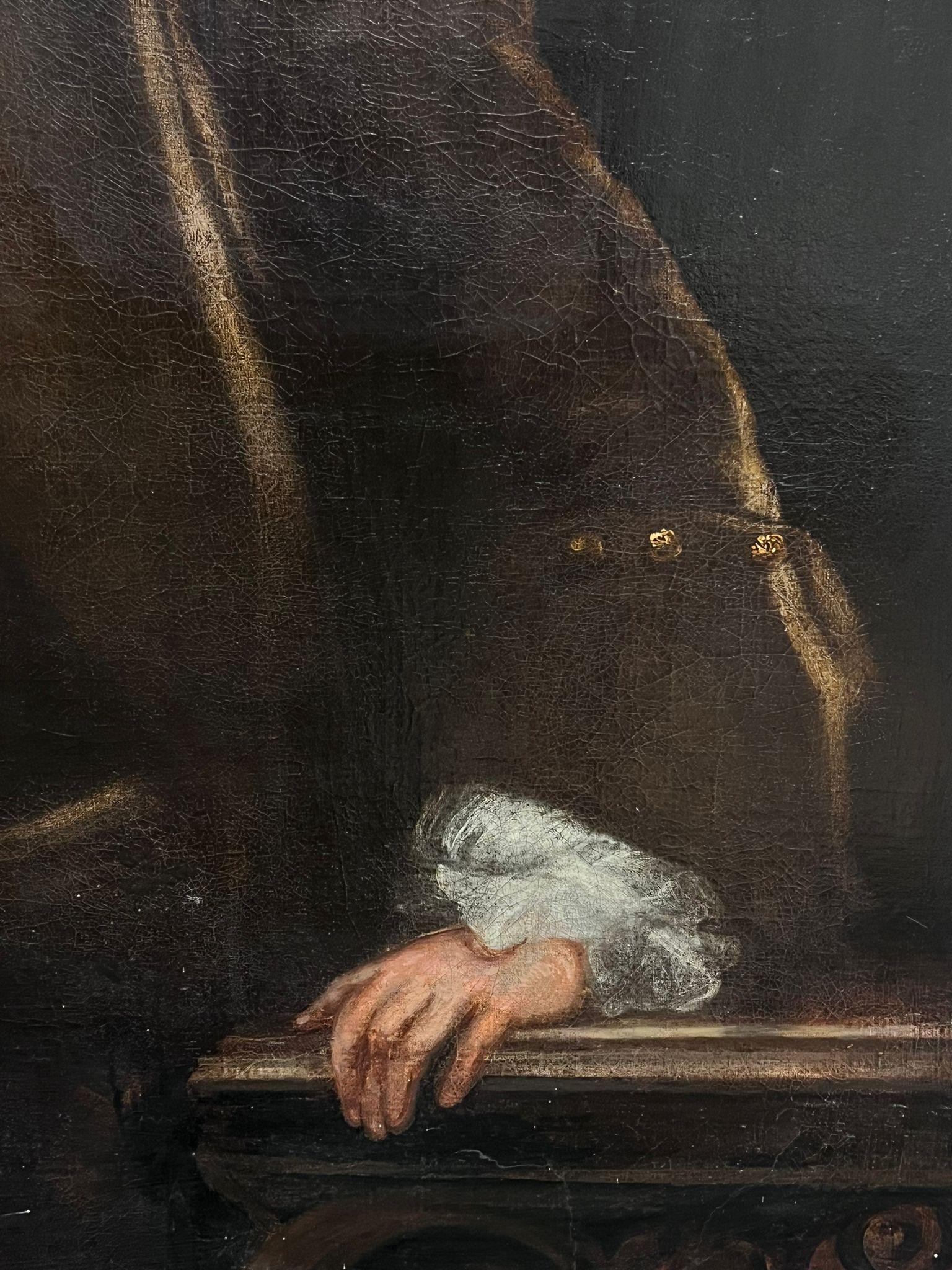 Großes englisches aristokratisches Ölporträt eines stehenden Gentleman aus dem 18. Jahrhundert im Angebot 1