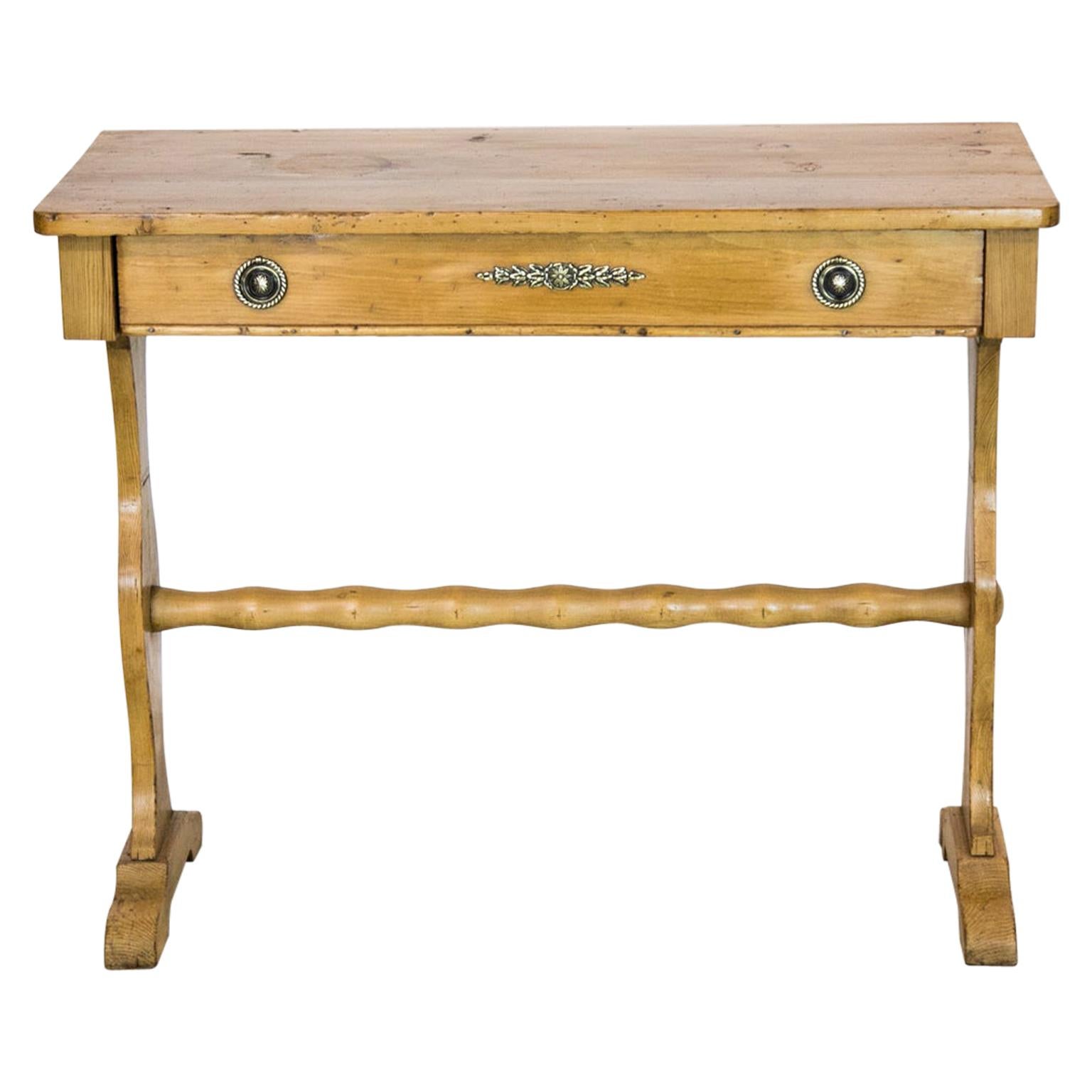 Mesa Camilla Inglesa de Pino de un Cajón
