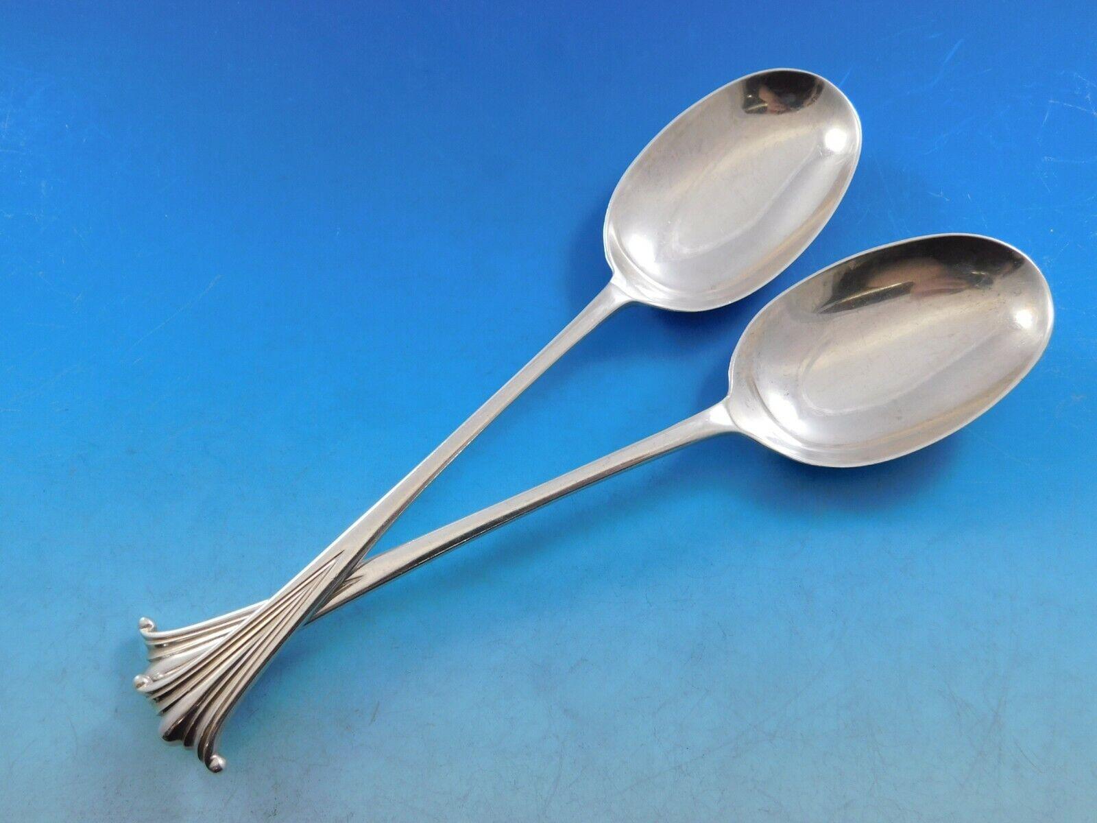 Argent sterling Service de couverts de table anglais Onslow par Worcester en argent sterling 59 pièces en vente