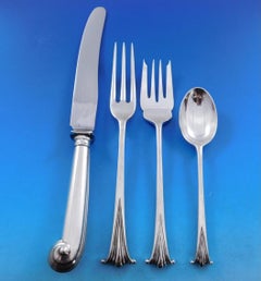 Englisches Onslow by Worcester, 64-teiliges Tafelbesteck aus Sterlingsilber