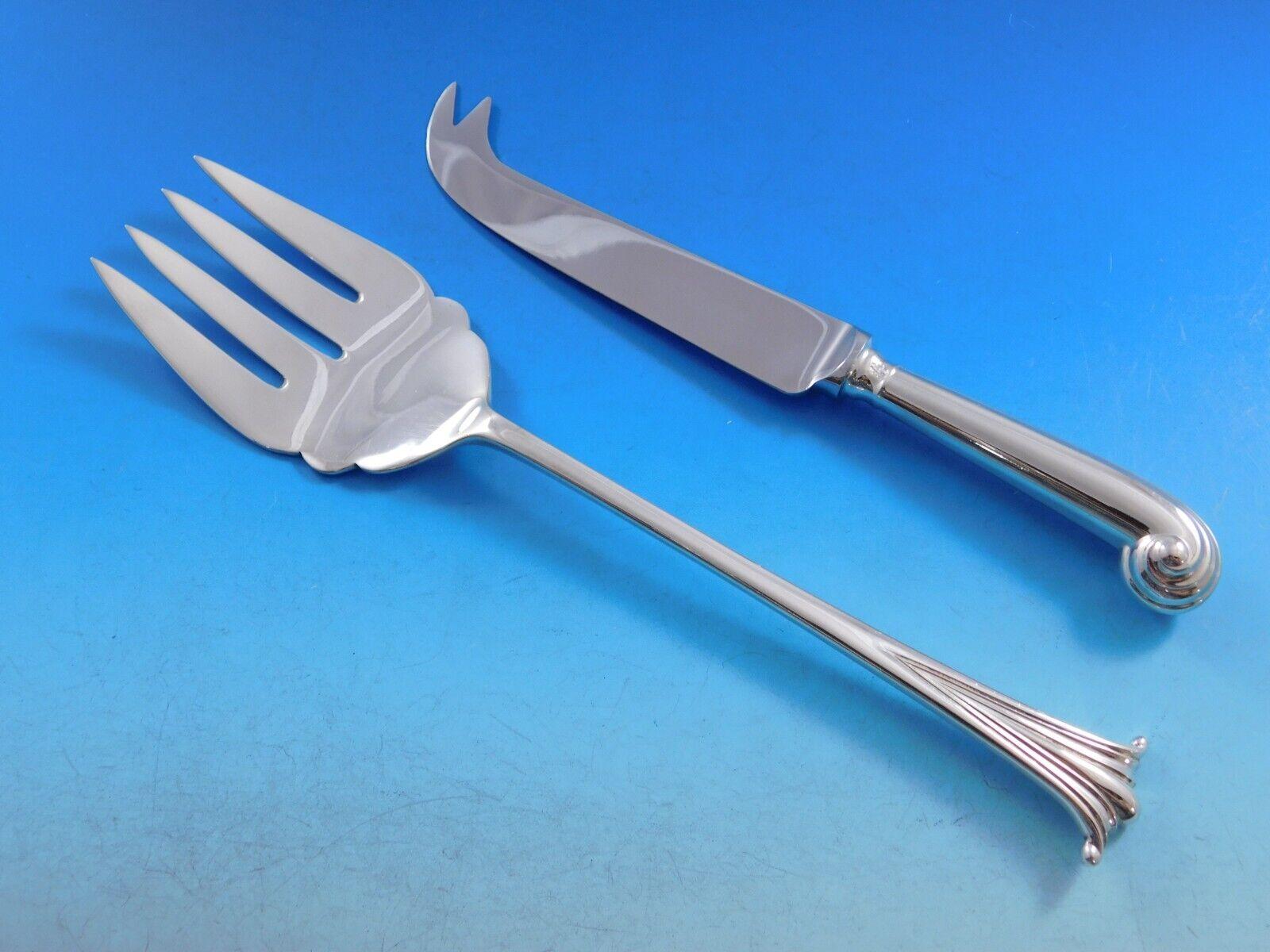 English Onslow by Worcester Sterling Silver Flatware Set for 12 Service 58 pcs 1