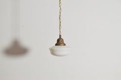 English Opaline Glass Pendant Light