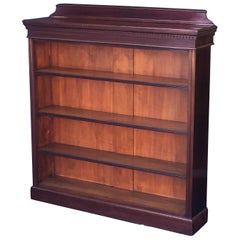 Antique English Open Bookcase of Mahogany