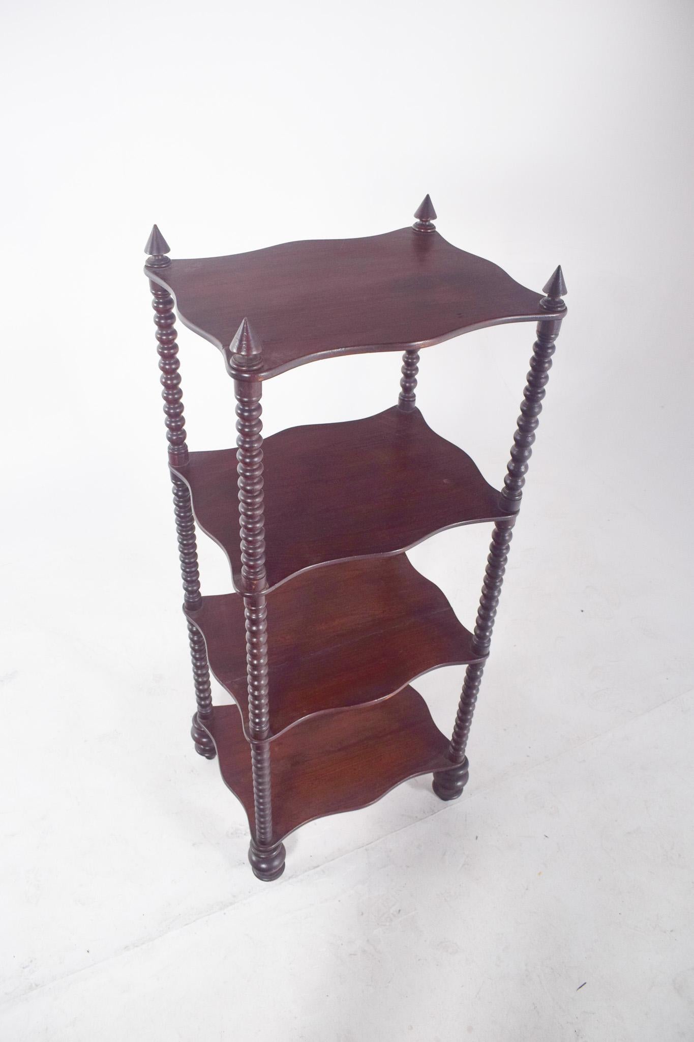 English Open Bookcase with Columns For Sale 1