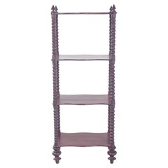 Used English Open Bookcase with Columns