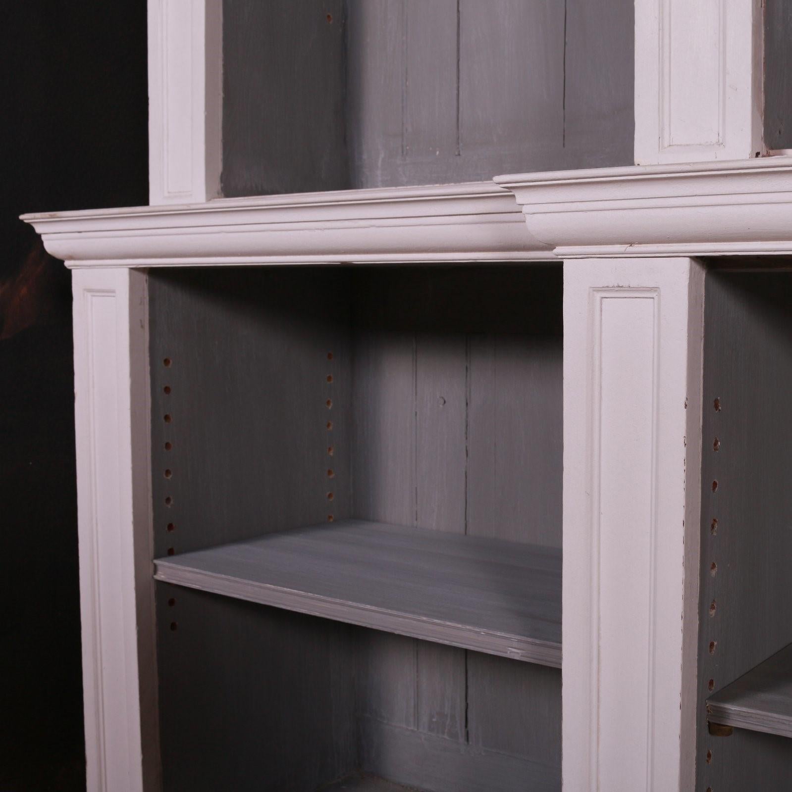 English Open Breakfront Bookcase 2