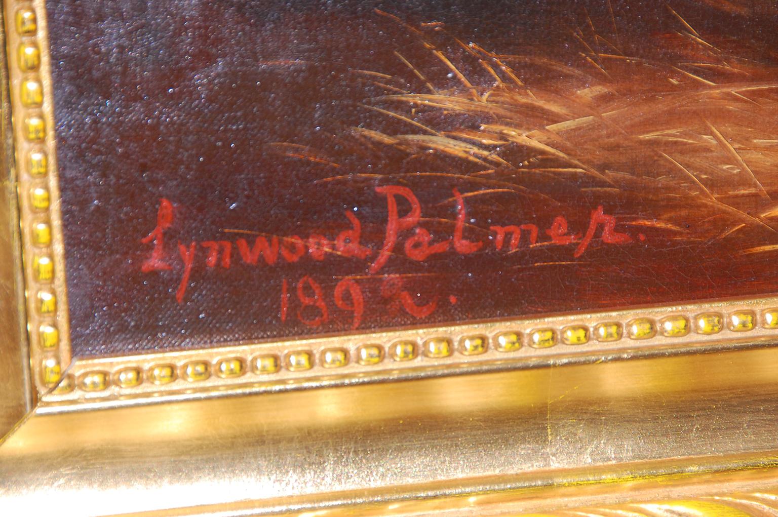 19th Century English Original Lynwood Palmer Oil Painting on Canvas 