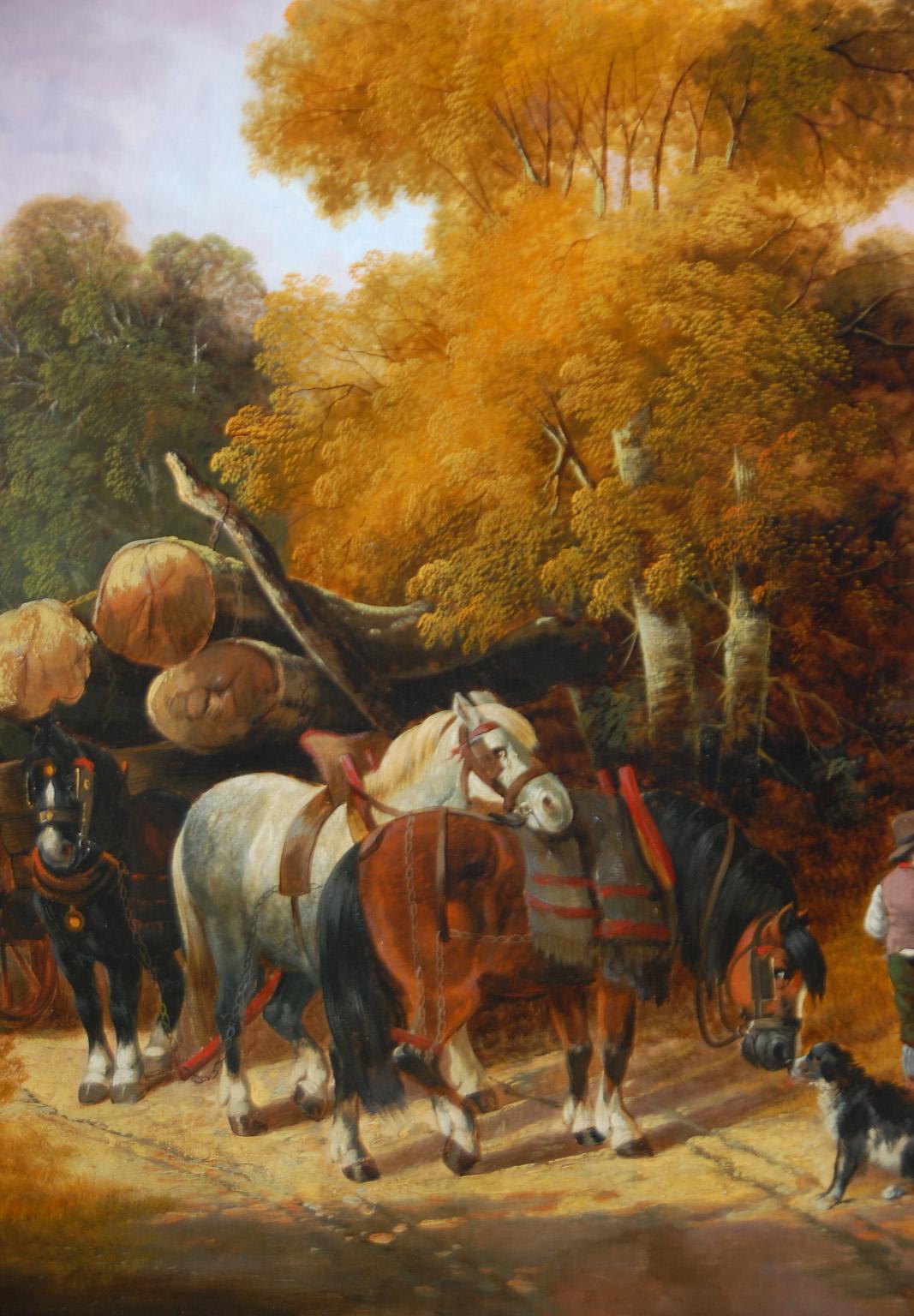 American Original Oil on Canvas Signed and Dated Searby & Willis, 1874 In Good Condition In Wells, ME
