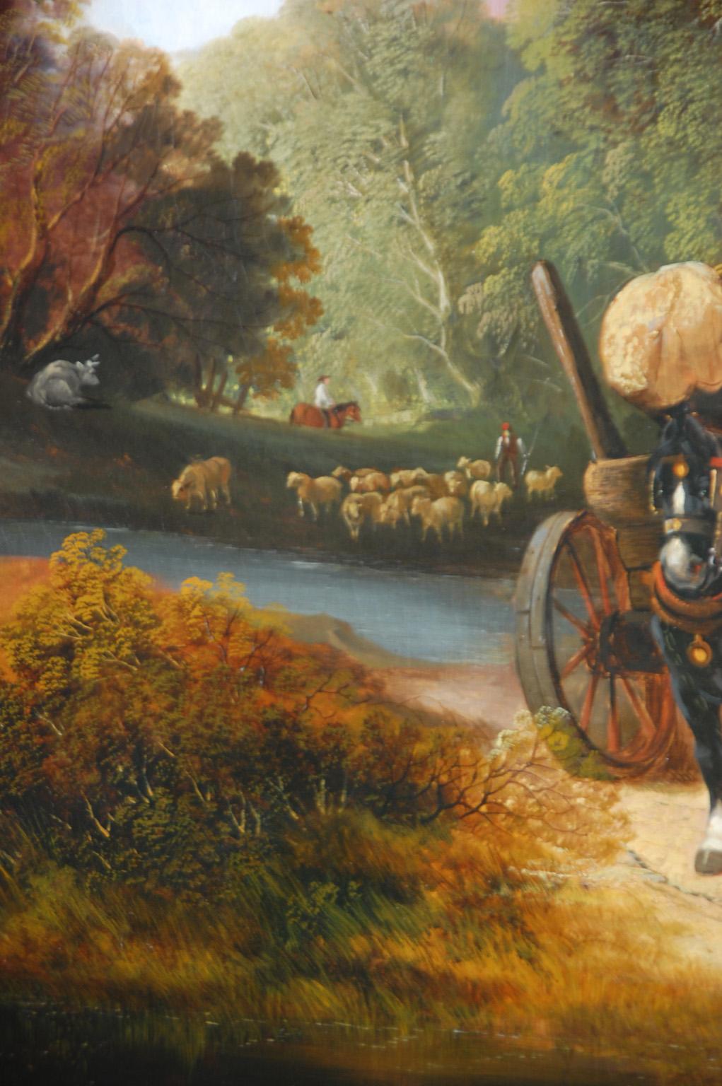 American Original Oil on Canvas Signed and Dated Searby & Willis, 1874 1