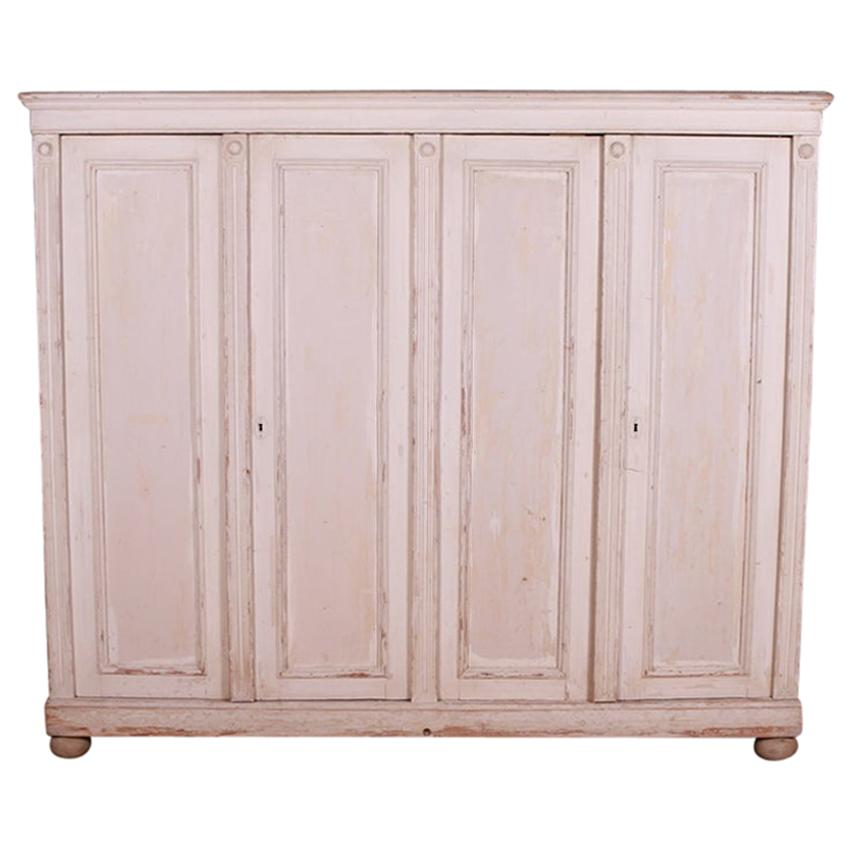 English Original Paint Linen Cupboard at 1stDibs