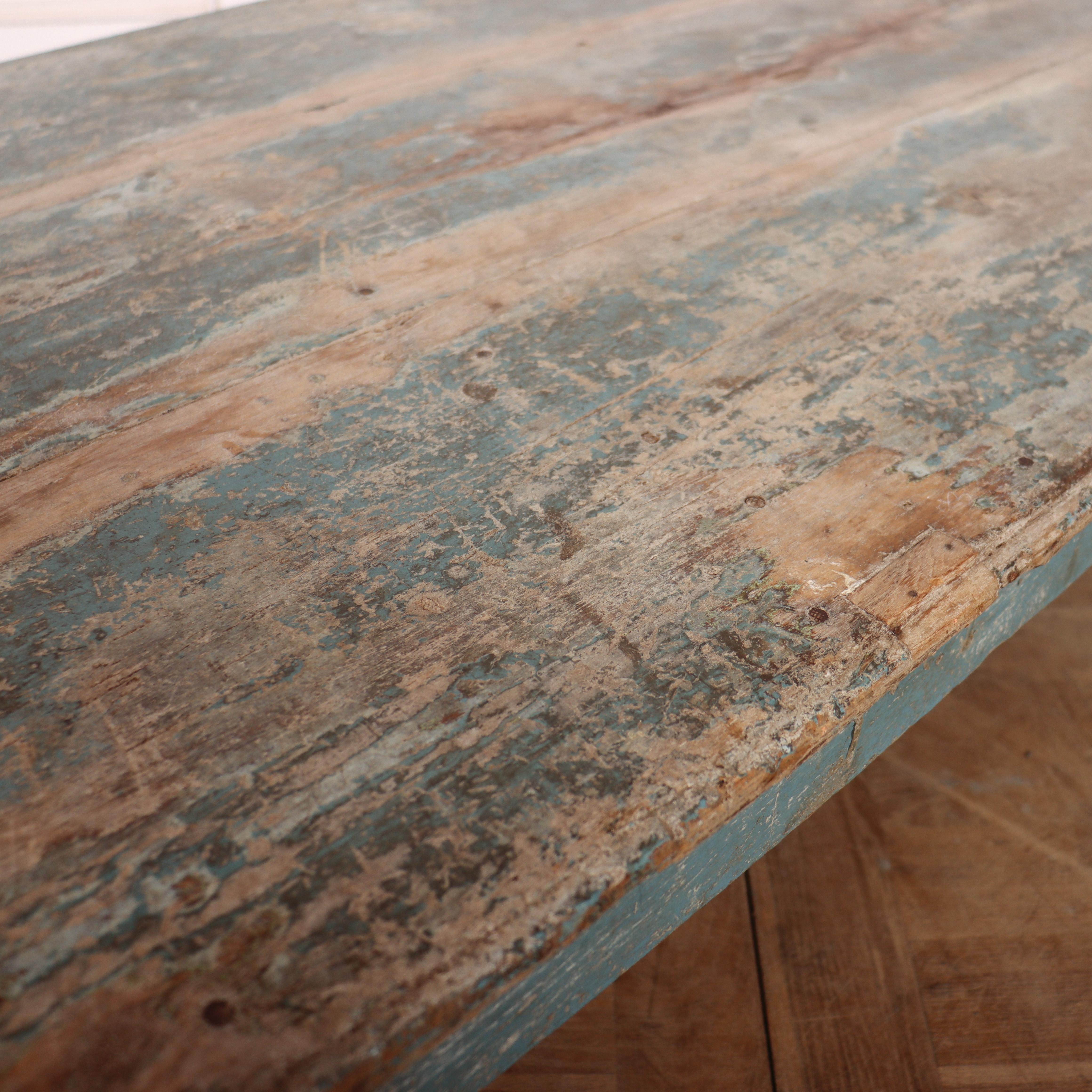 Anglais Table basse peinte originale anglaise