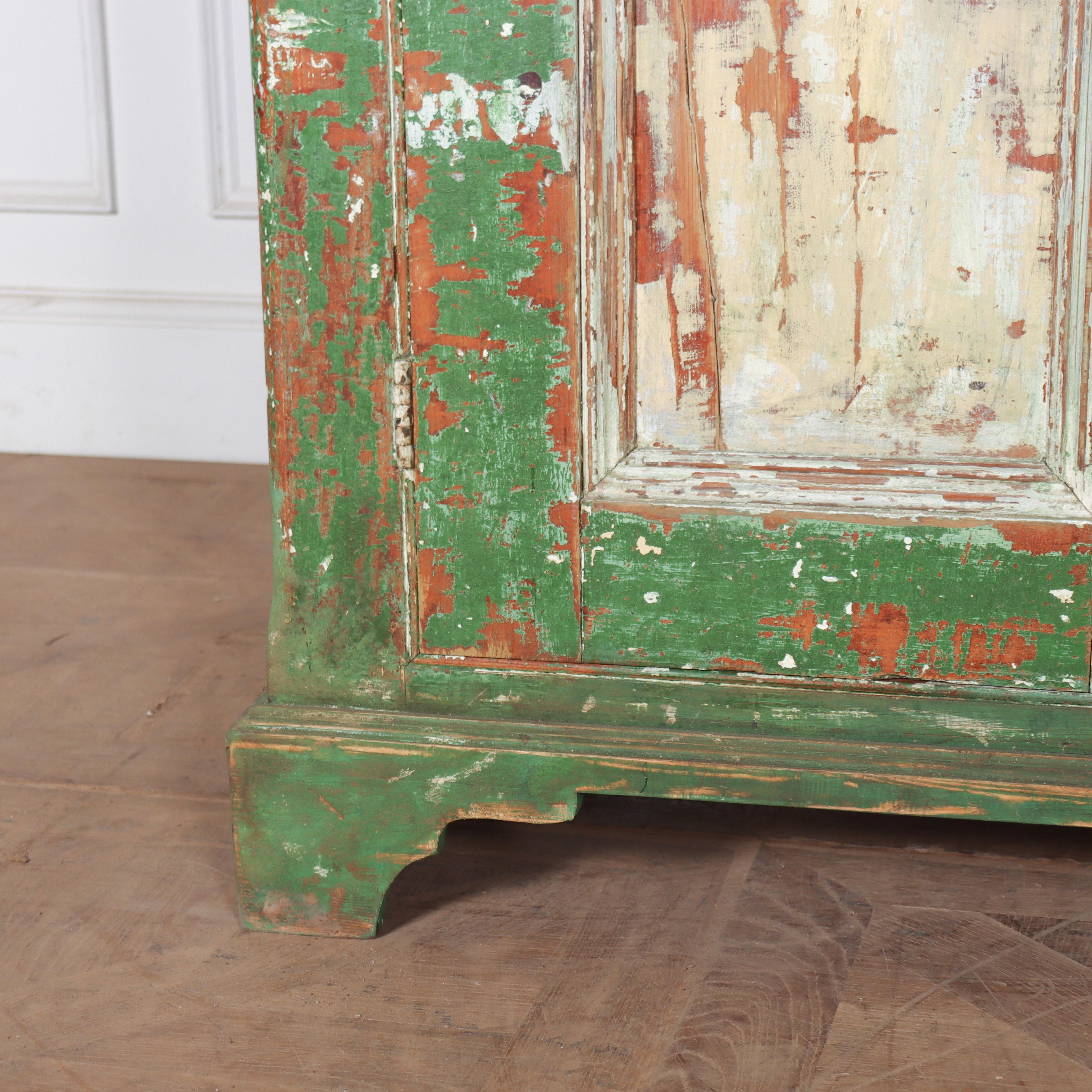 English Original Painted Cupboard In Good Condition For Sale In Leamington Spa, Warwickshire