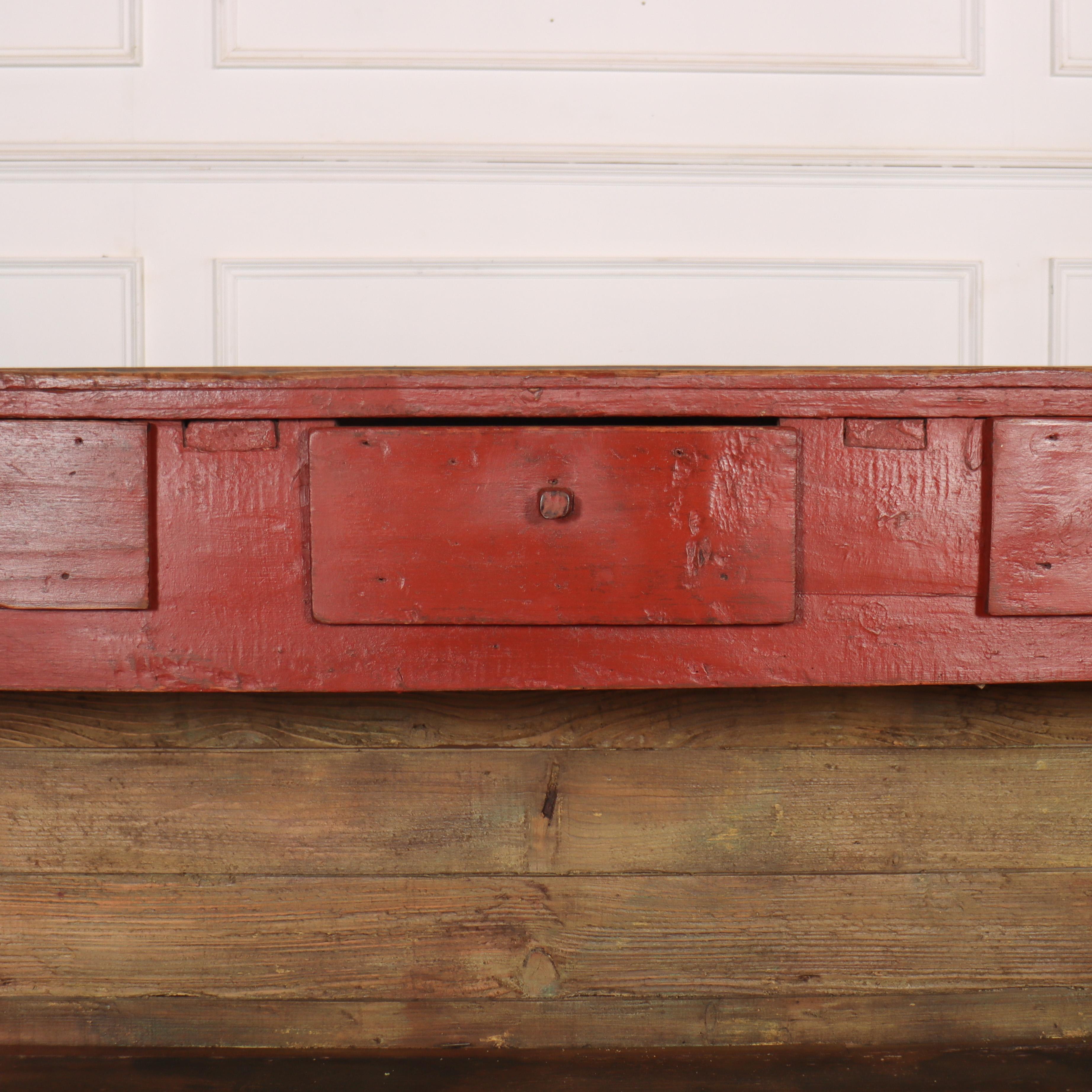Late Victorian English Original Painted Dresser Base