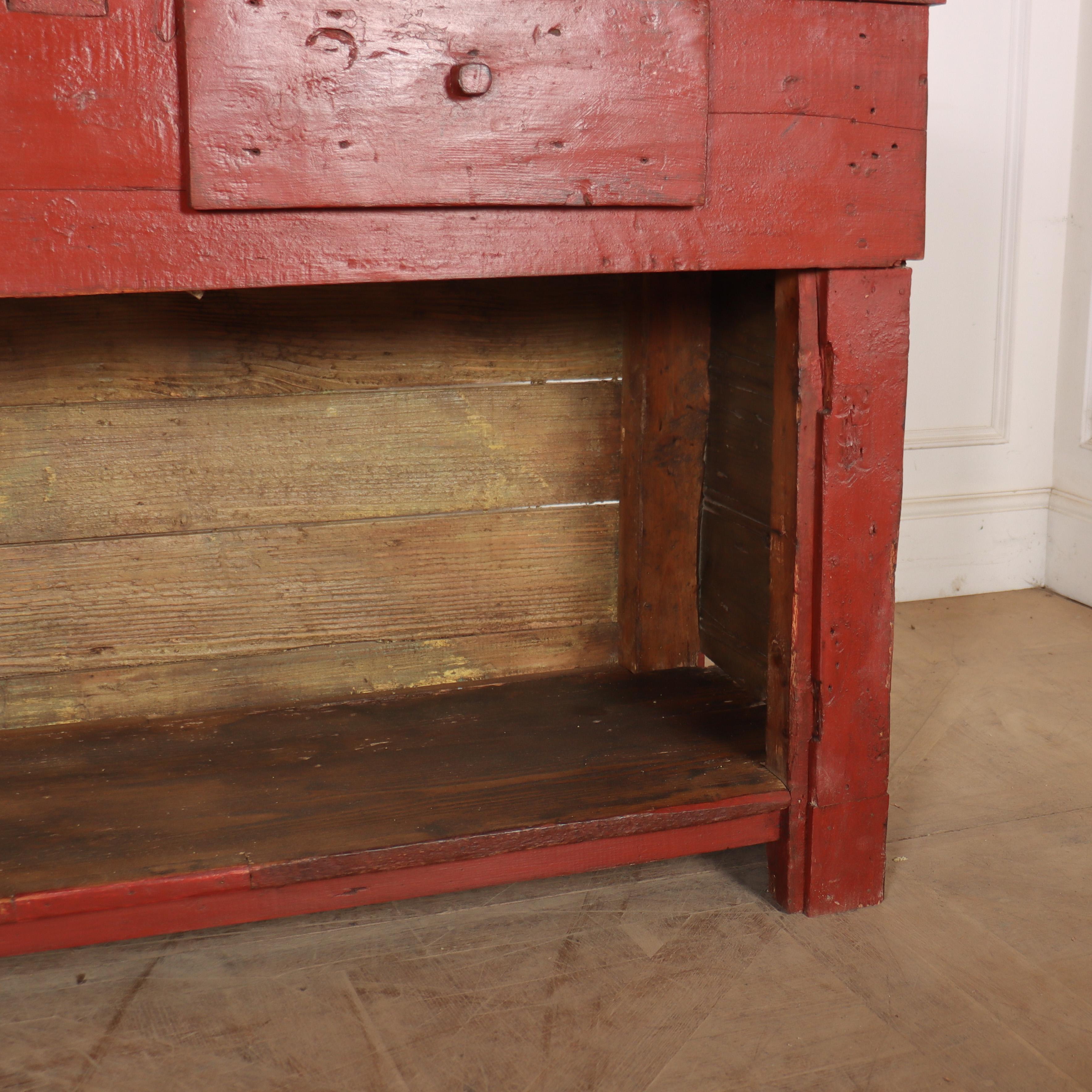 19th Century English Original Painted Dresser Base