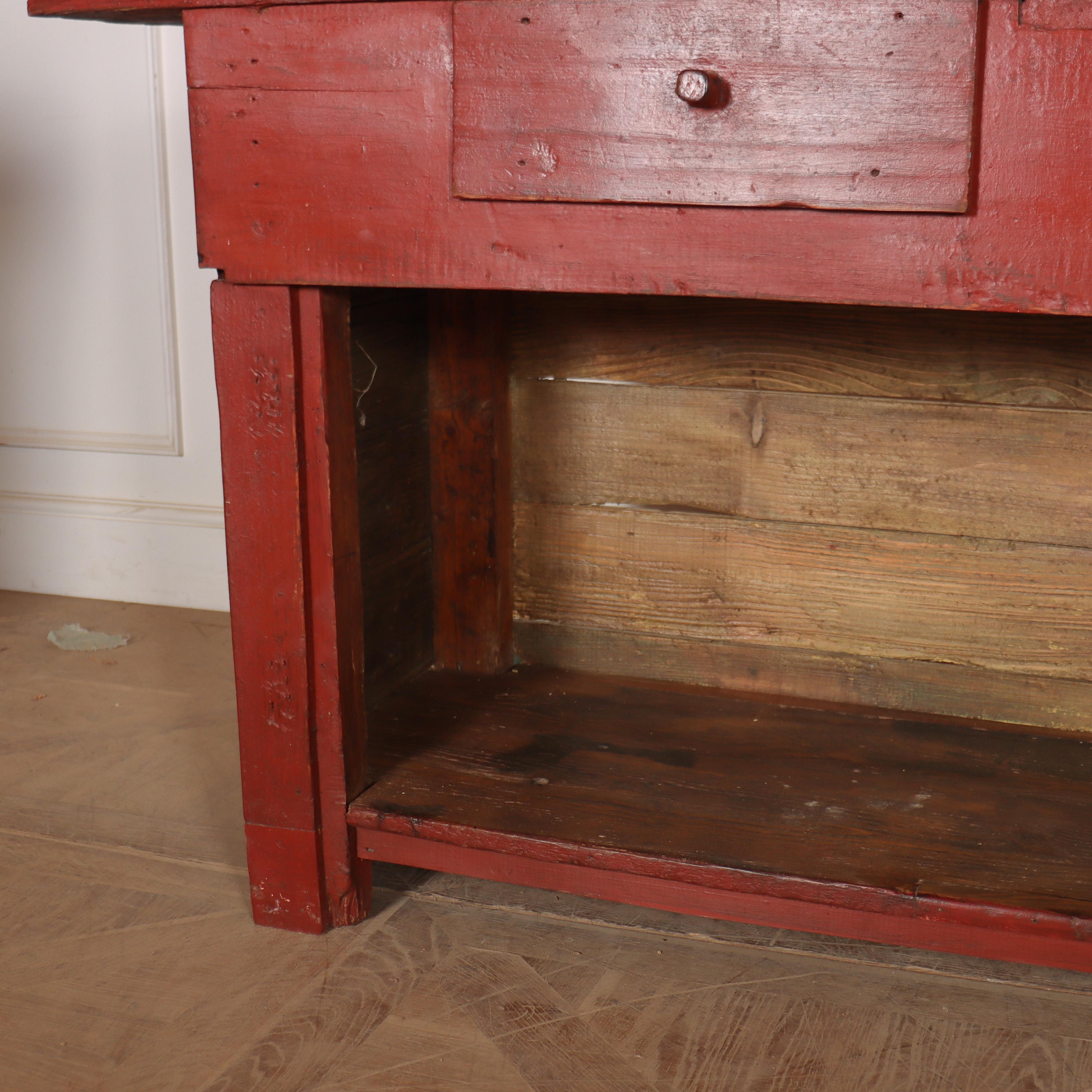 Pine English Original Painted Dresser Base