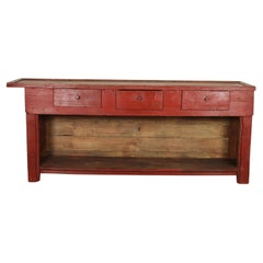 English Original Painted Dresser Base