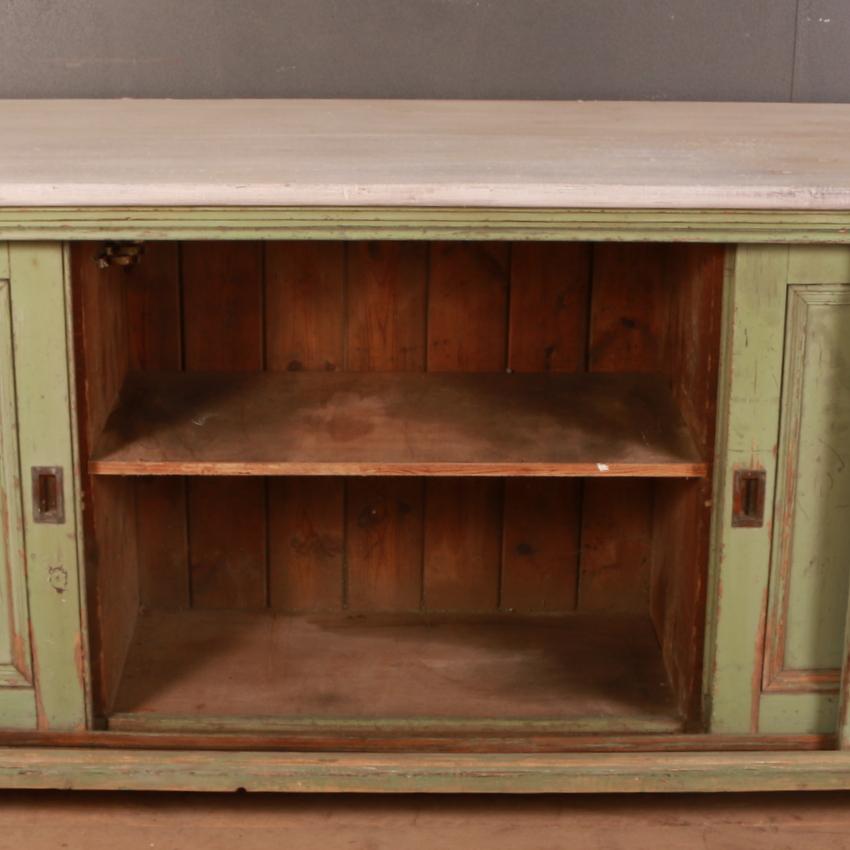Pine English Original Painted Dresser Base / Sideboard