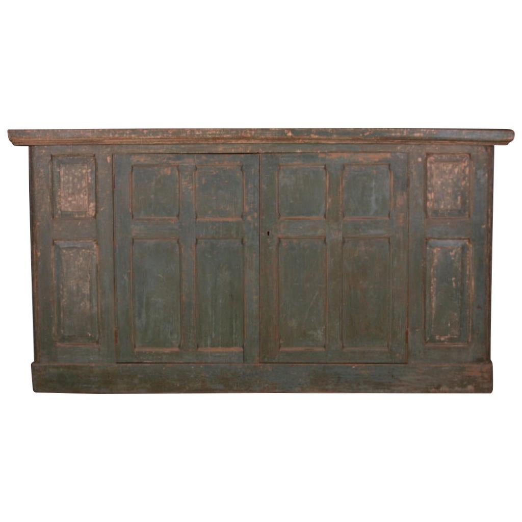 English Original Painted Housekeepers Cupboard For Sale