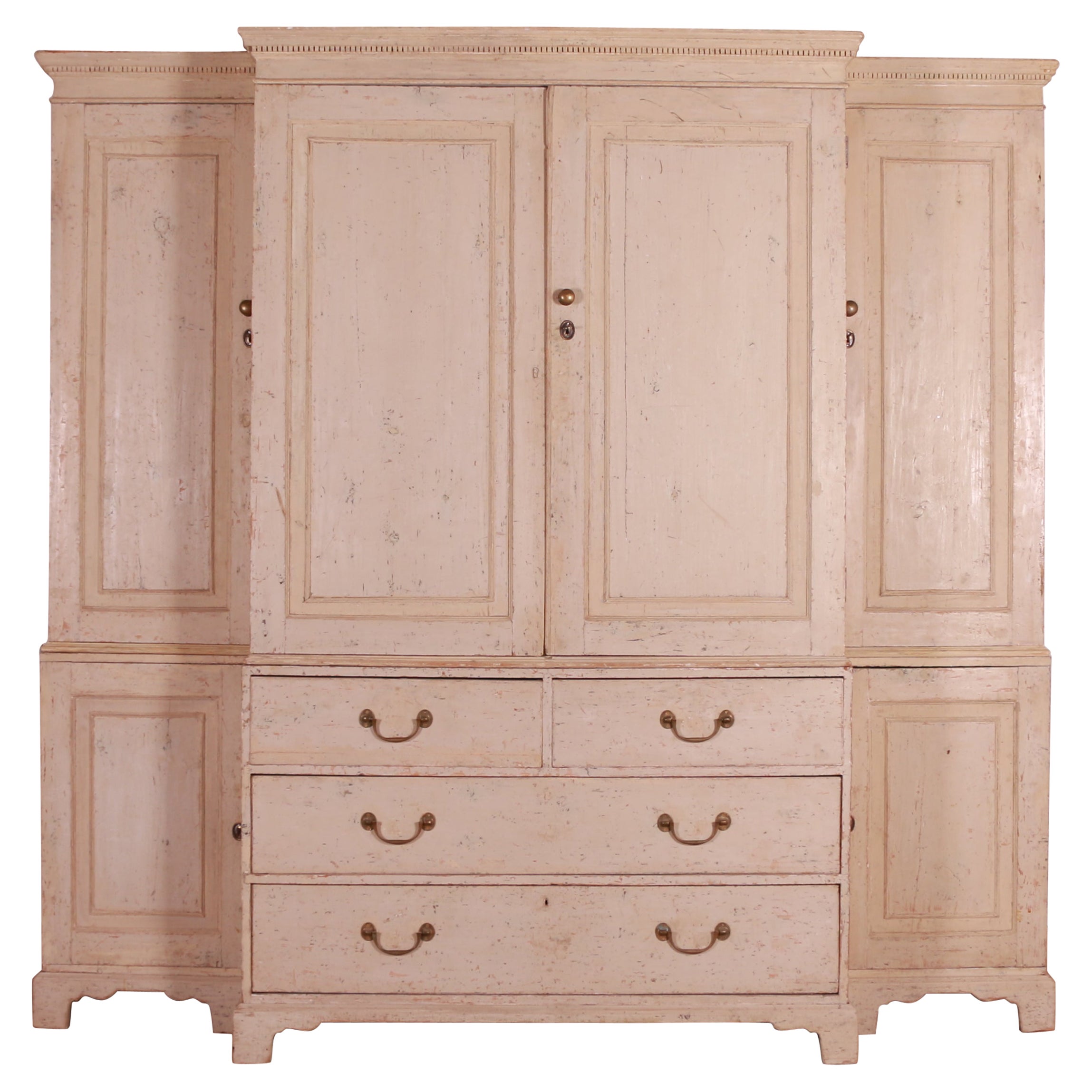 English Original Painted Housekeepers Cupboard