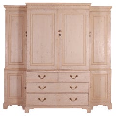 English Original Painted Housekeepers Cupboard