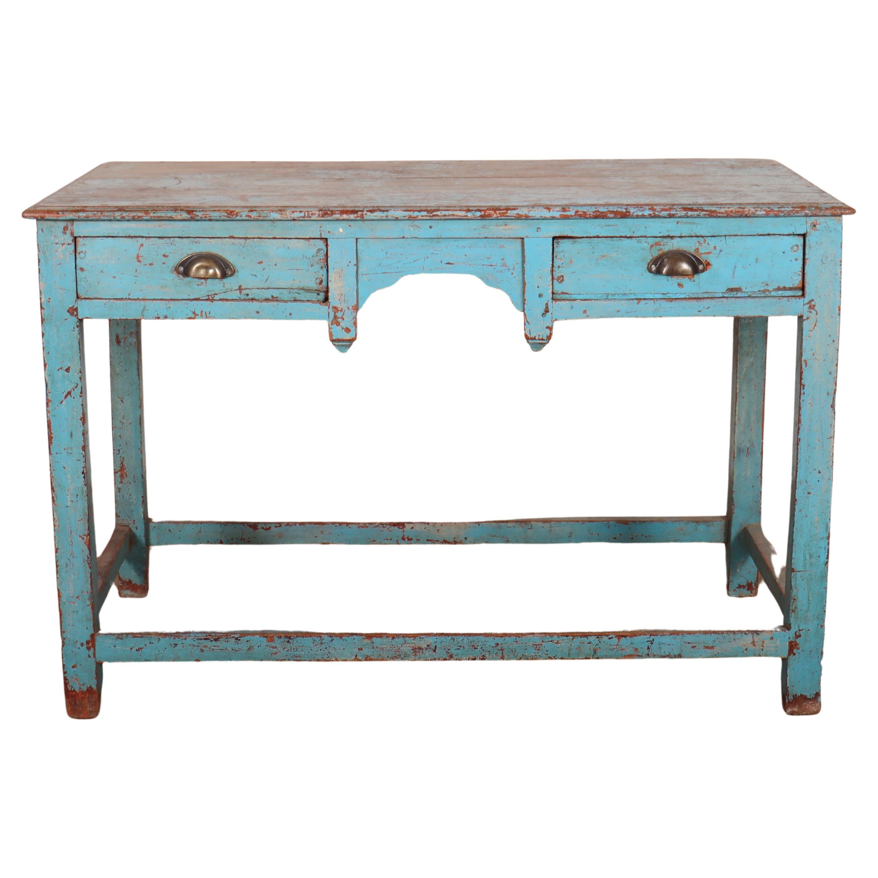 English Original Painted Lamp Table For Sale