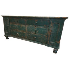 English Original Painted Multi-Drawer Dresser Base