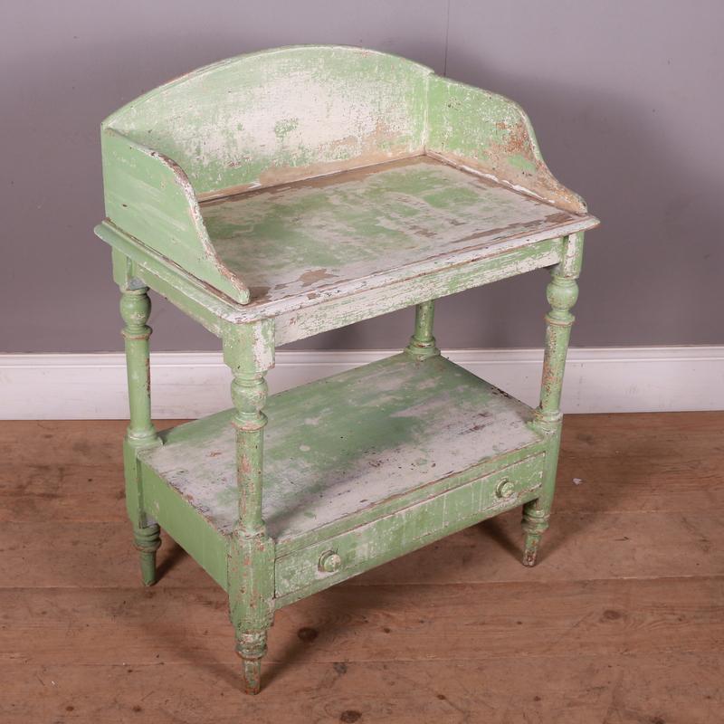 Pine English Original Painted Side Table