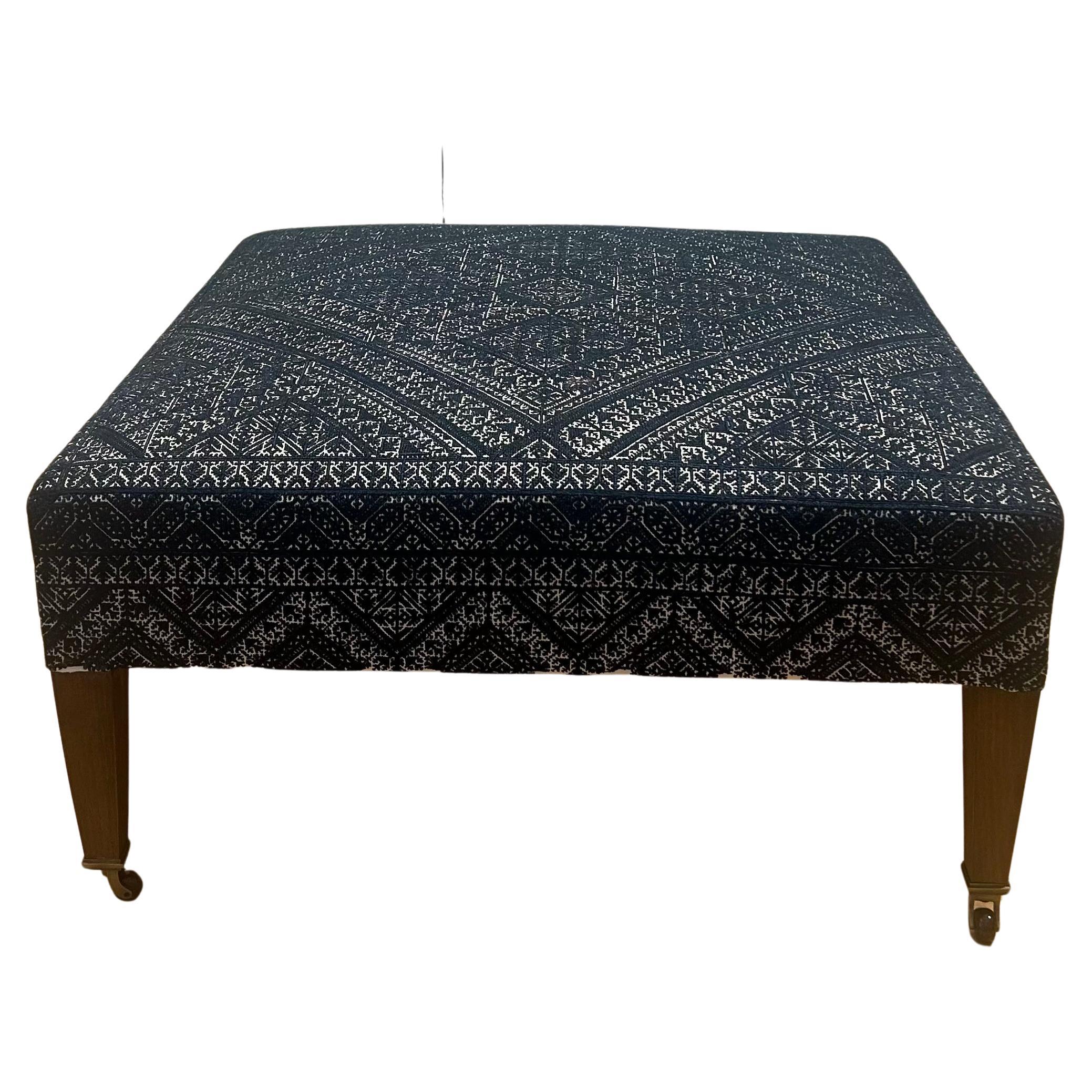 English Ottoman in Double-Sided Fez-Weave Moroccan Marriage Blanket, c.1860–1880 en venta