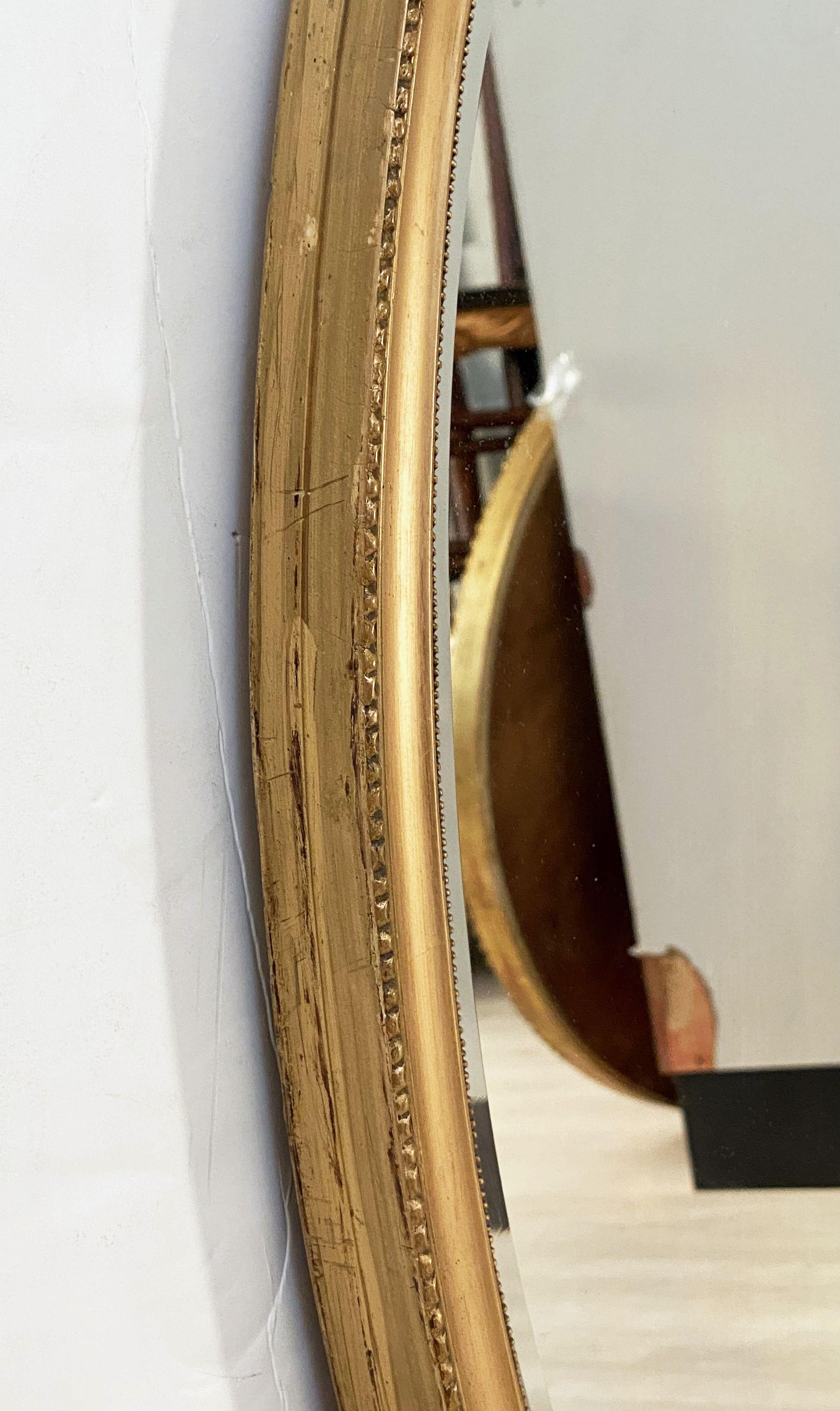 English Oval Beveled Mirror in Gilt Frame (H 33 1/2 x W 23 3/4) 8