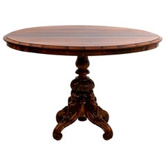 English Oval Center Hall Table
