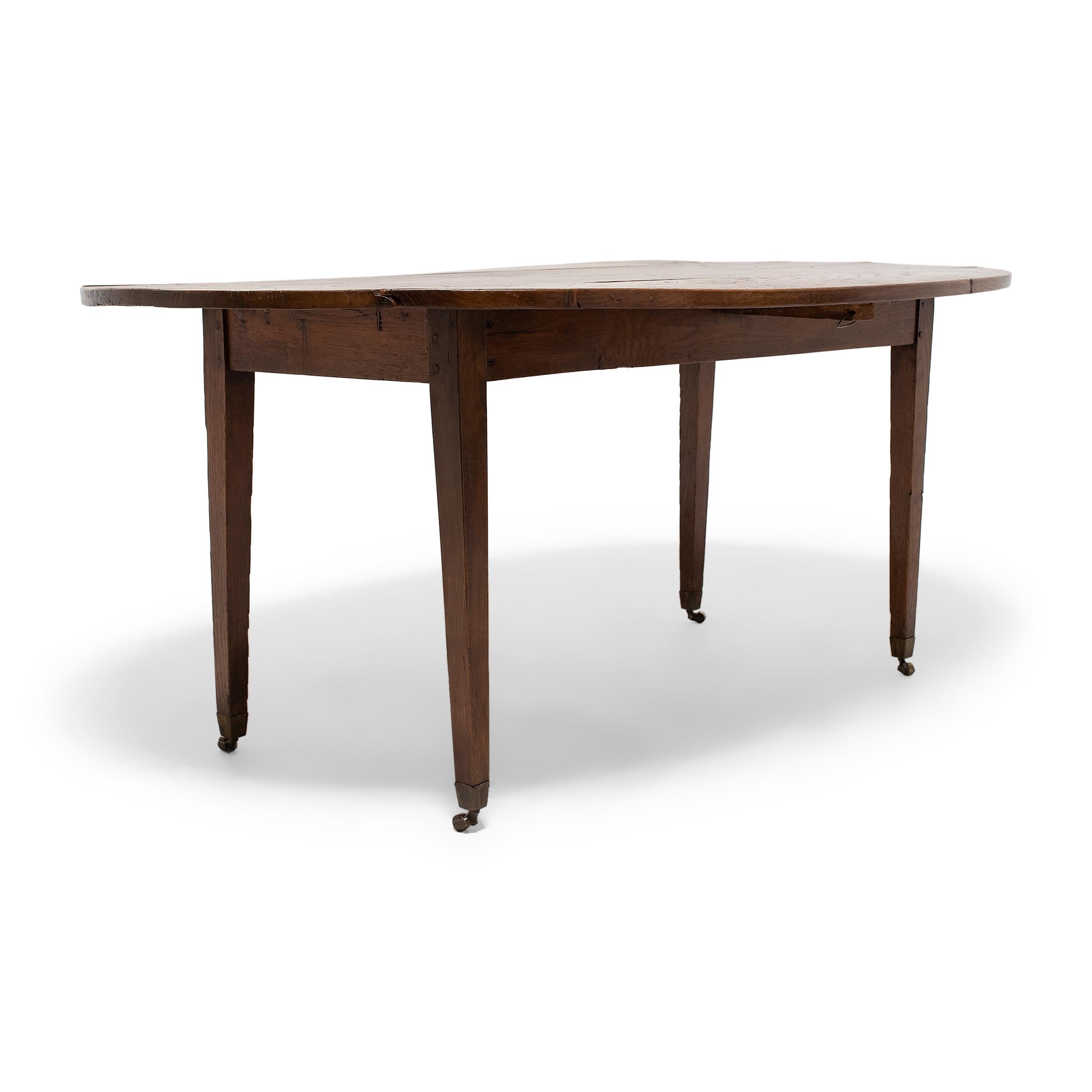 English Oval Drop Leaf Table, c. 1875 at 1stDibs | drop leaf oval dining table