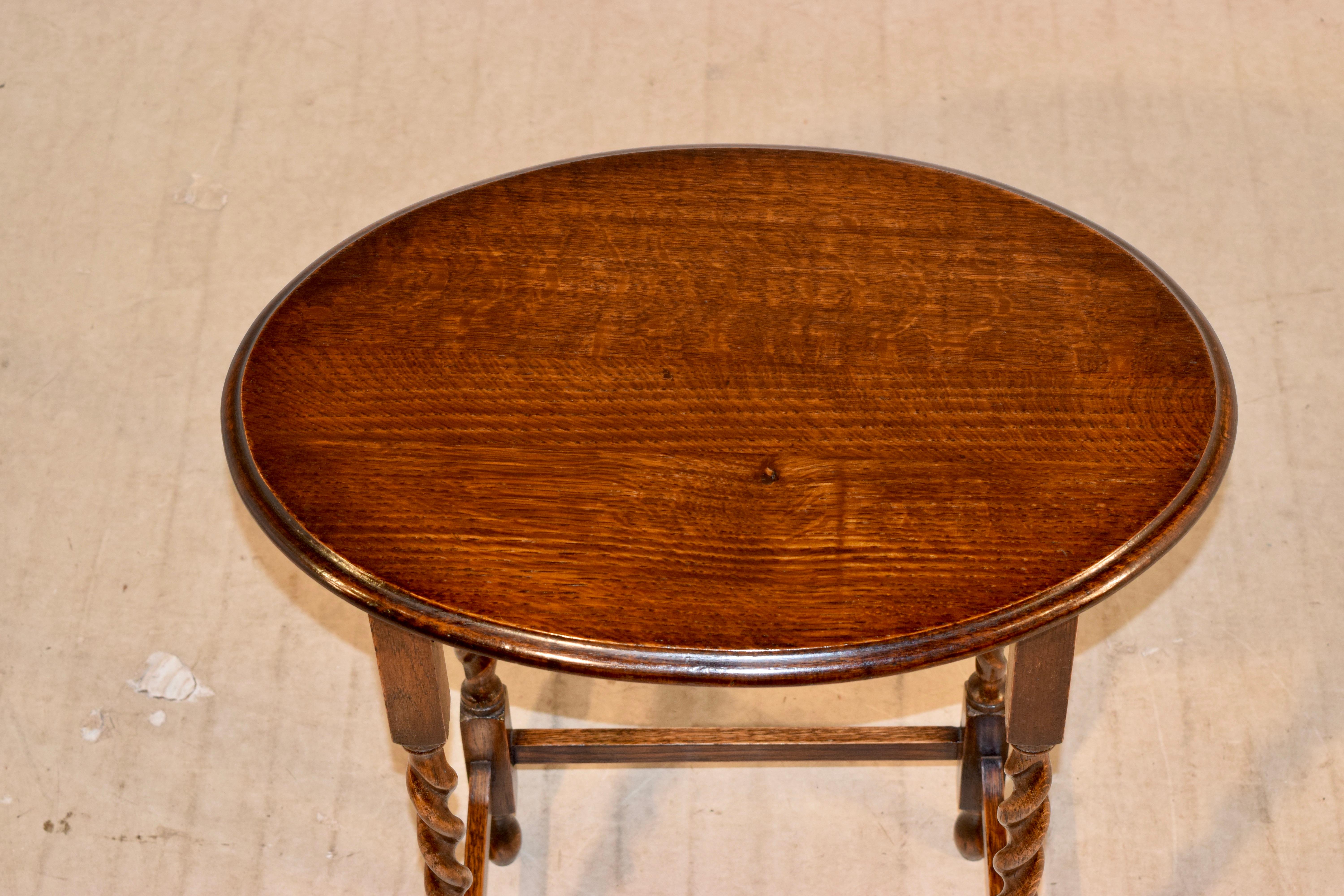 Oak English Oval Occasional Table, circa 1900